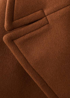 Manteco wool coat with lapels — Medium Brown 9