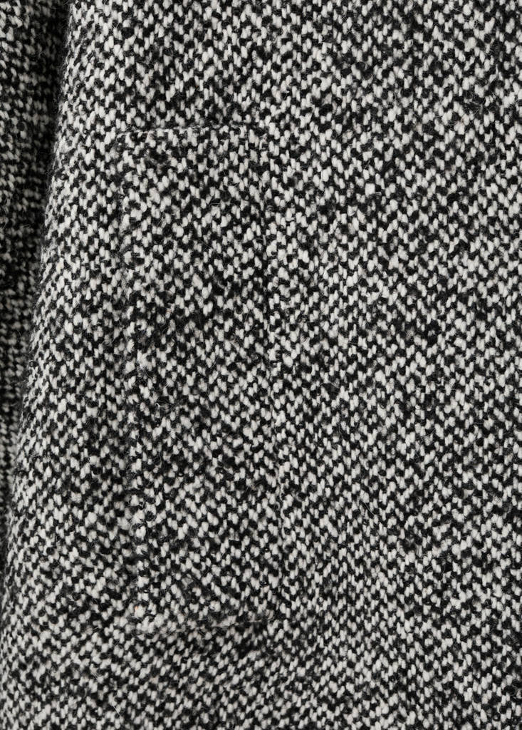 Mottled coat with fur collar — Black