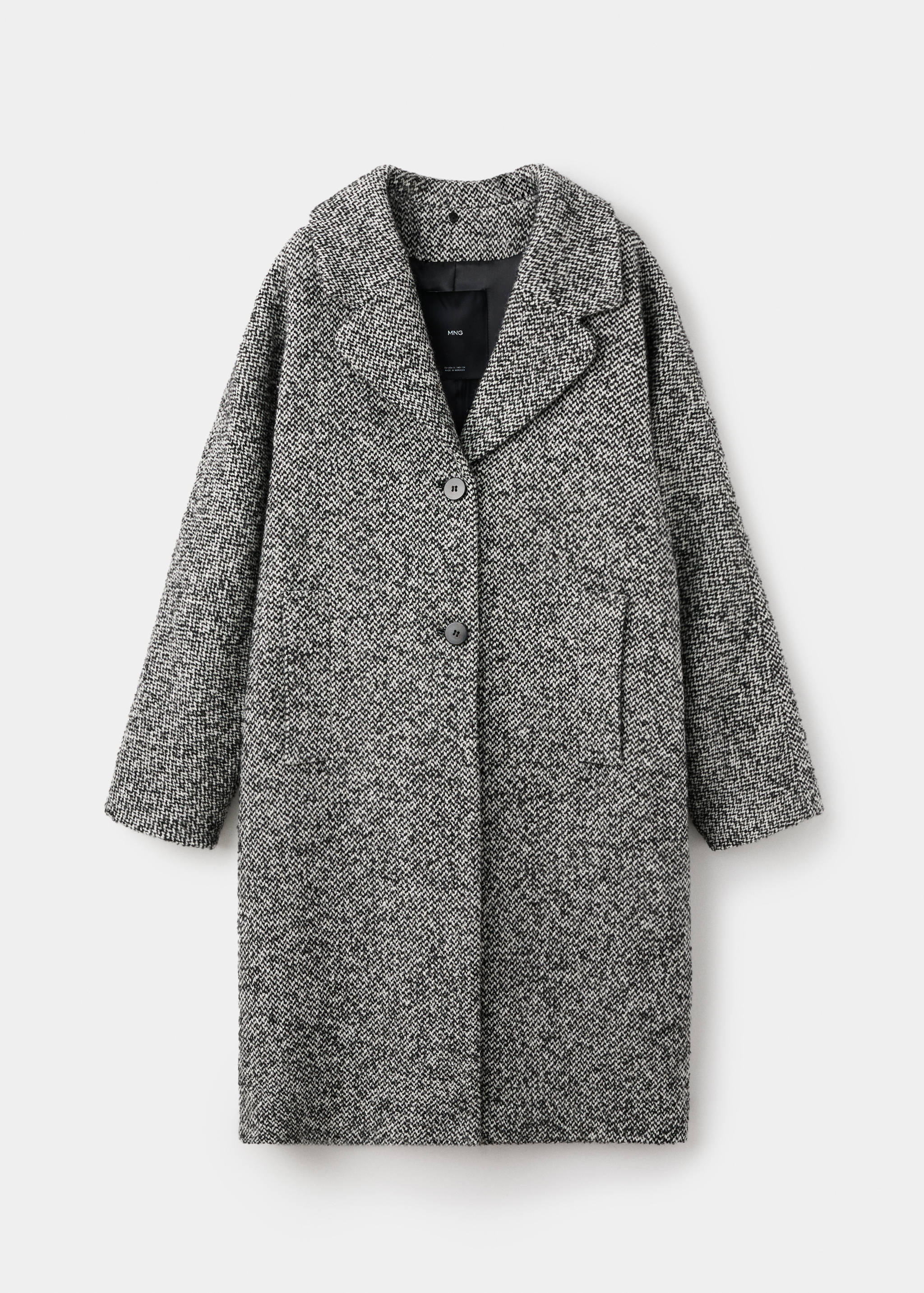 Mottled coat with fur collar - Article without model
