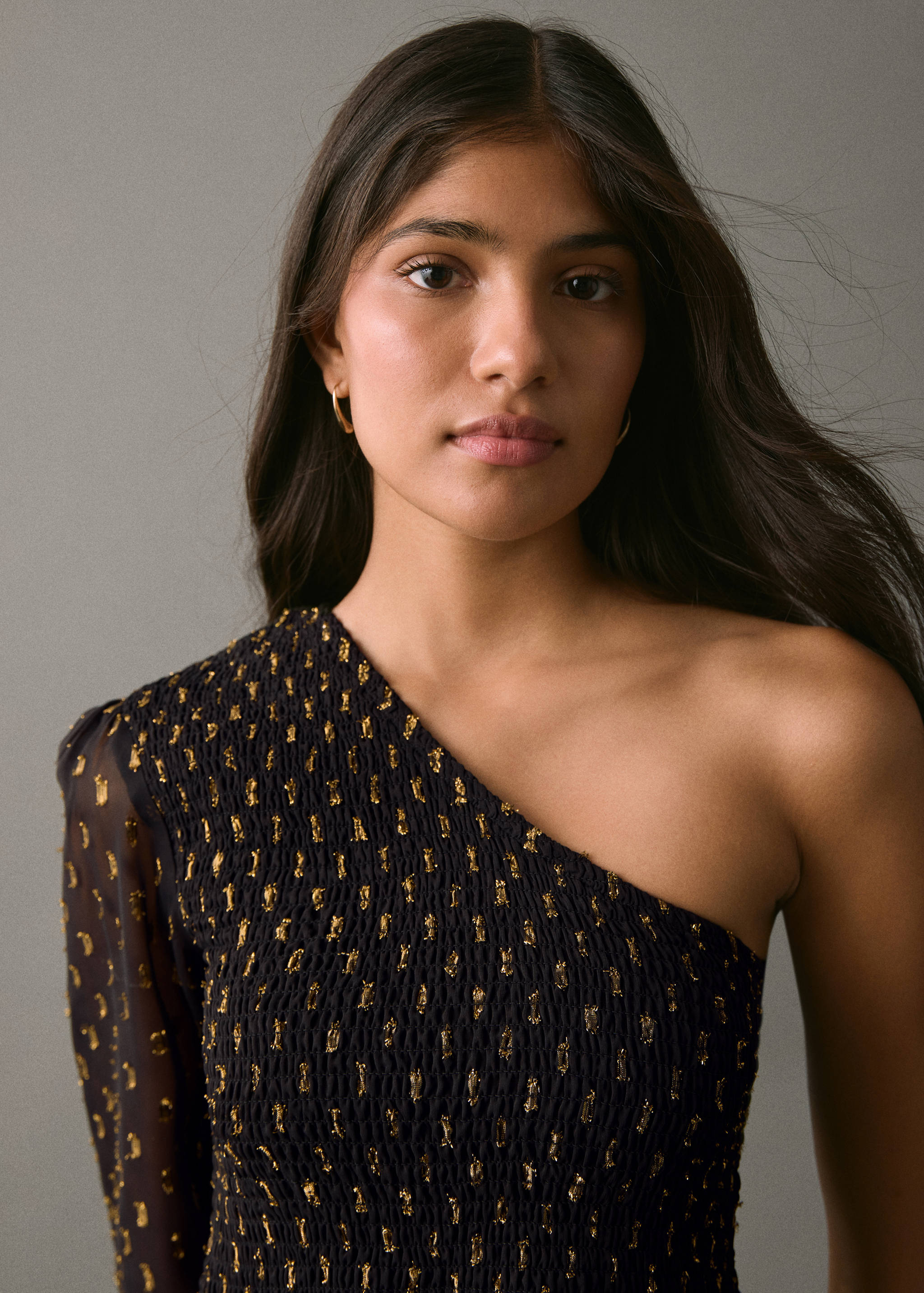 Asymmetrical lurex top - Details of the article 1