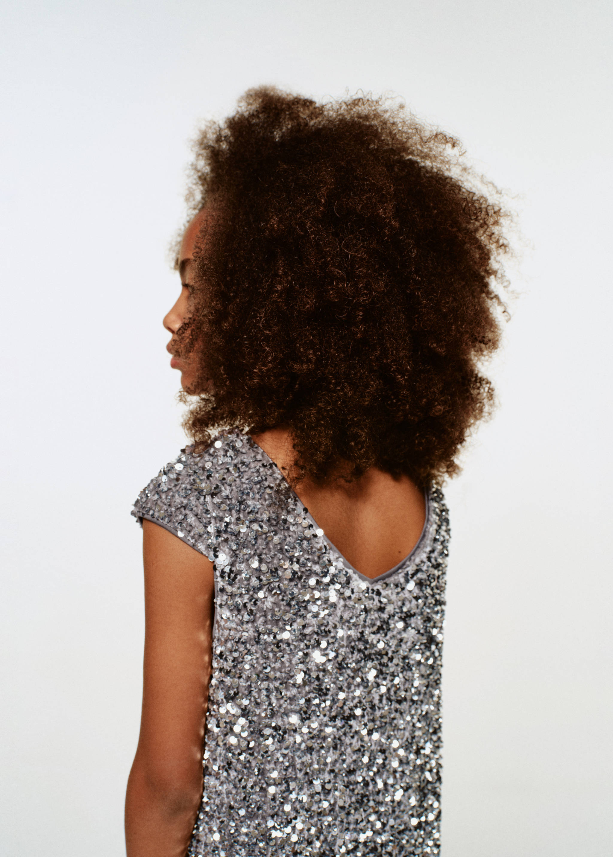 Short dress with sequins - Medium plane