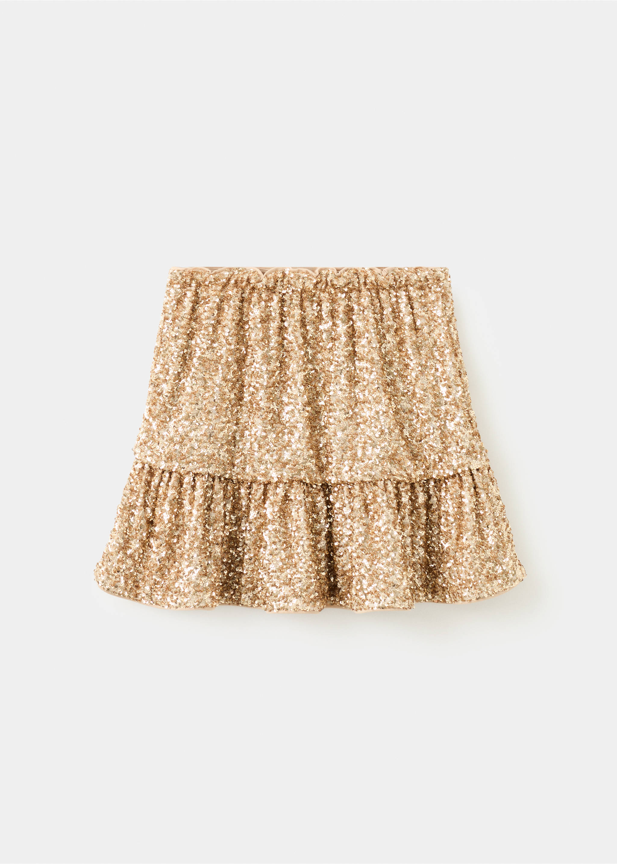 Sequin skirt - Reverse of the article, Gold. Ref: 17049097-00.