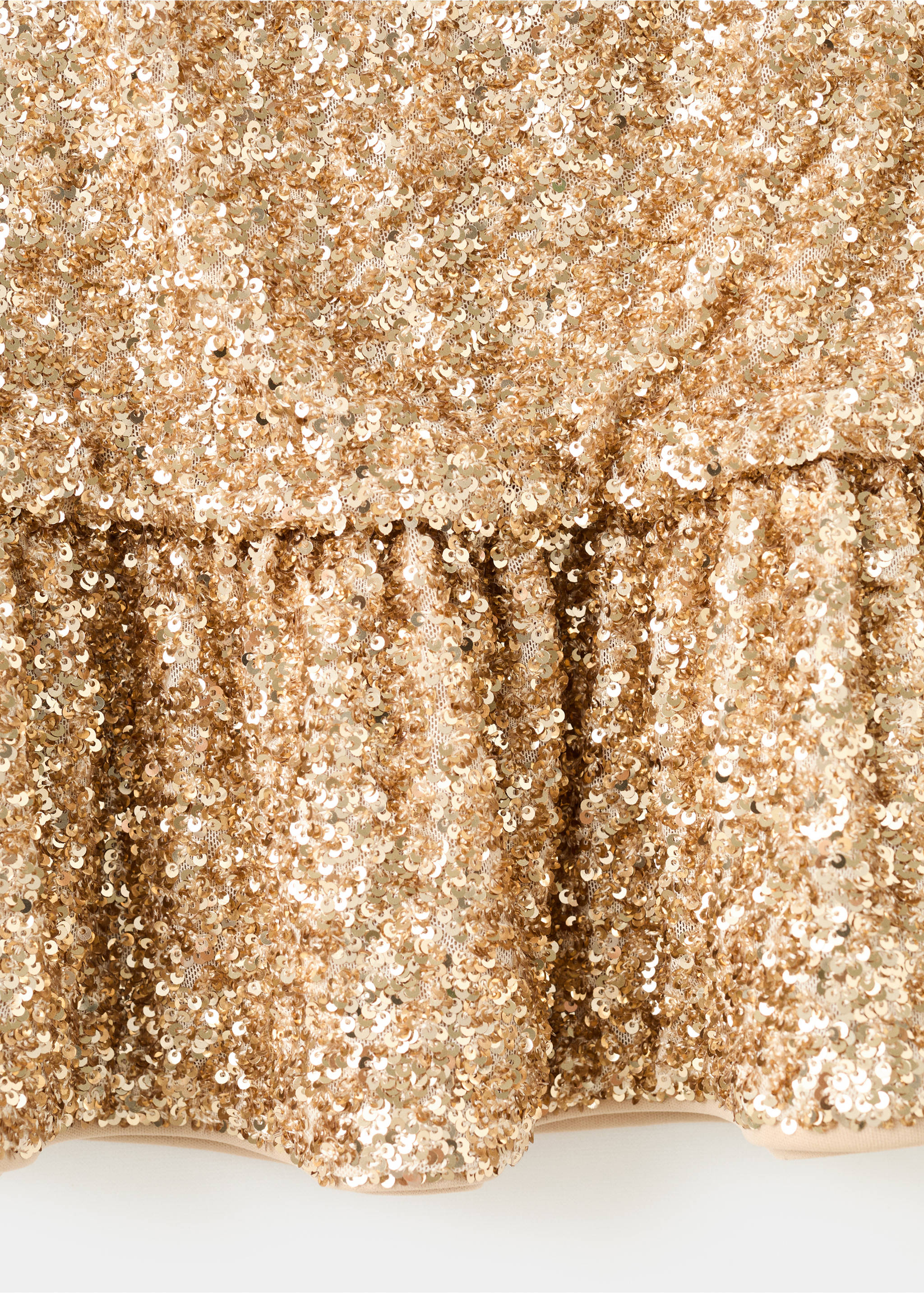 Sequin skirt - Details of the article 0, Gold. Ref: 17049097-00.