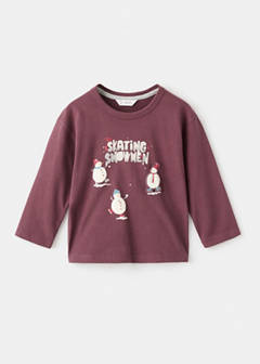 Decorative patches T-shirt — Maroon 2