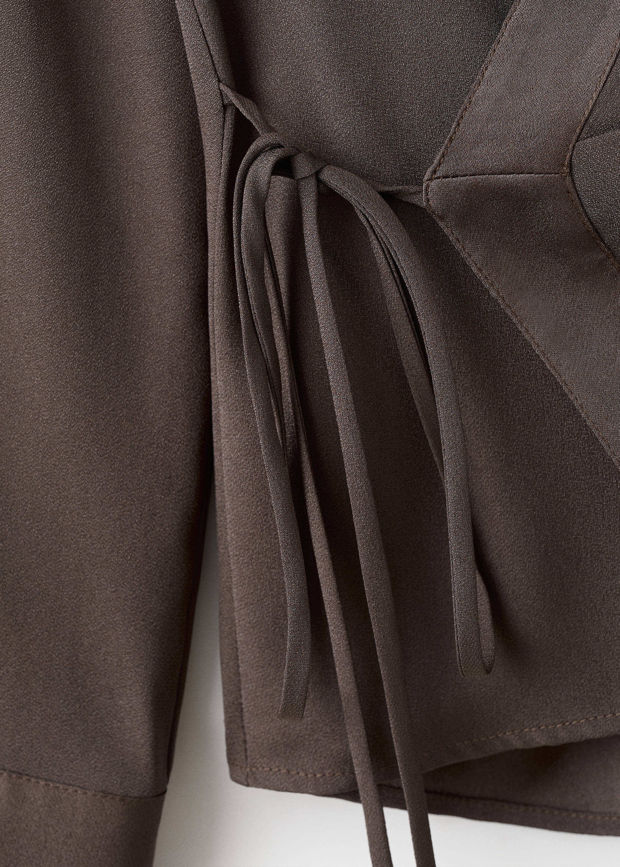 Cross-over satin blouse - Details of the article 0