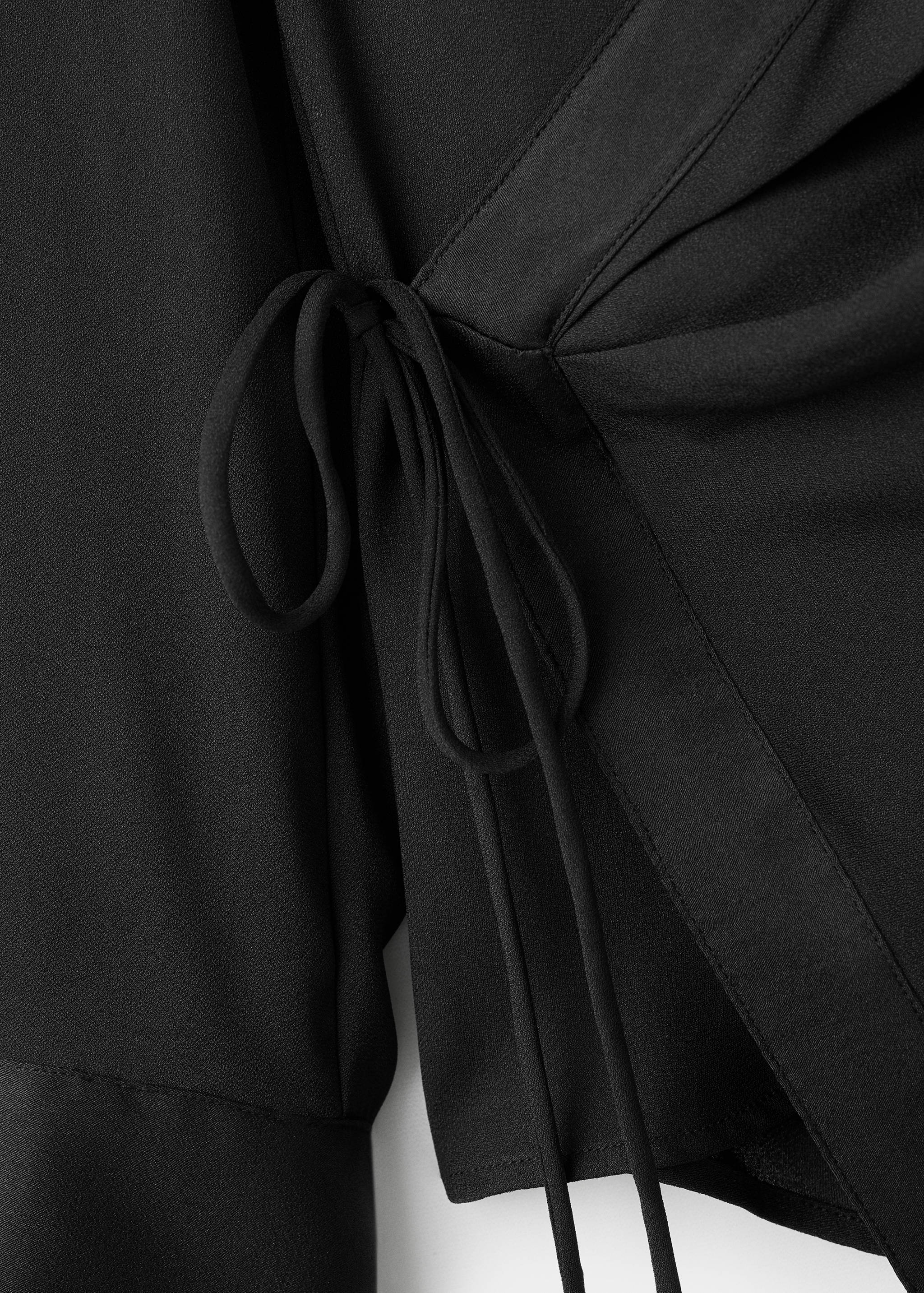 Cross-over satin blouse - Details of the article 0