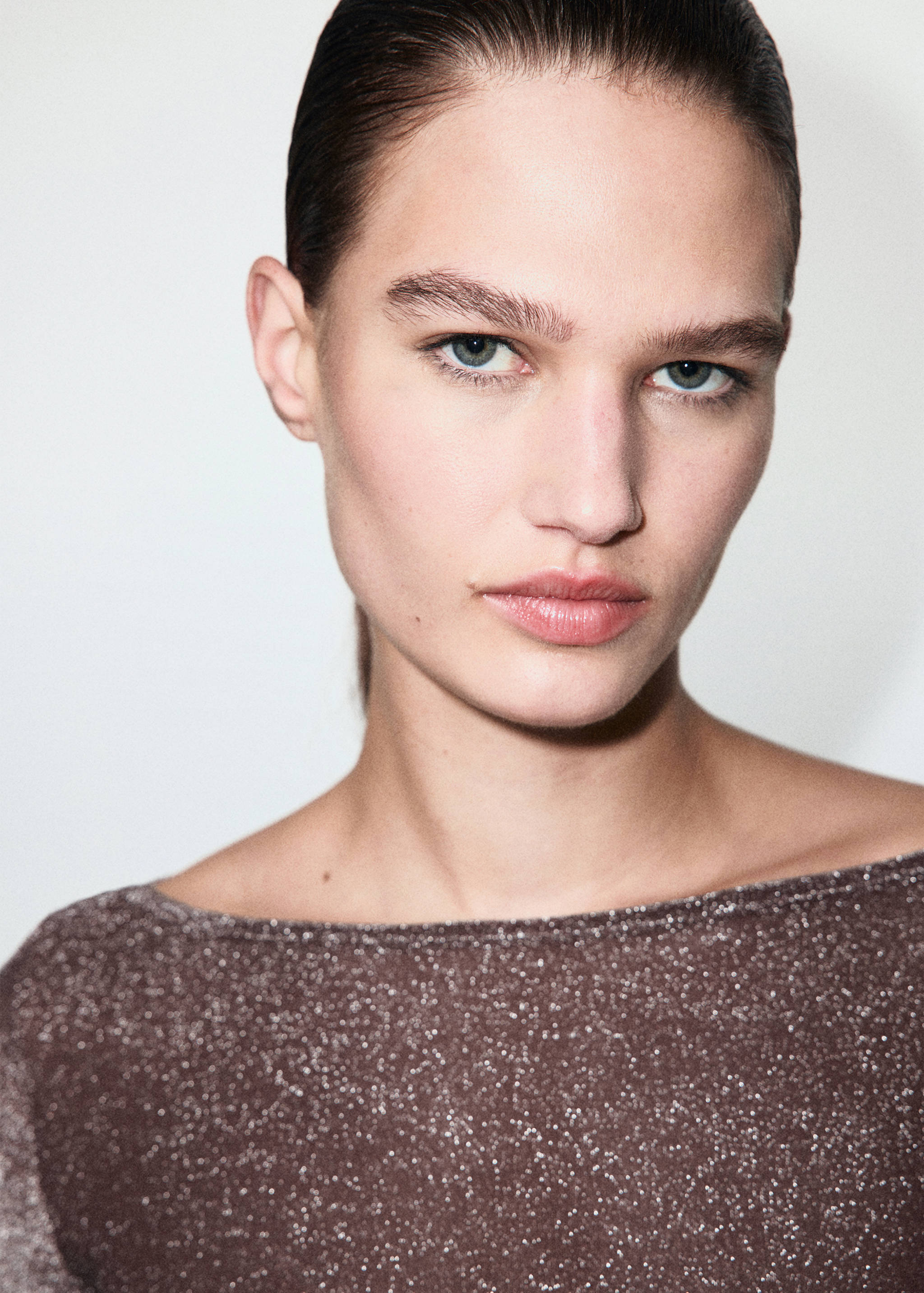 T-shirt brillant col bateau - Détail de l'article 1