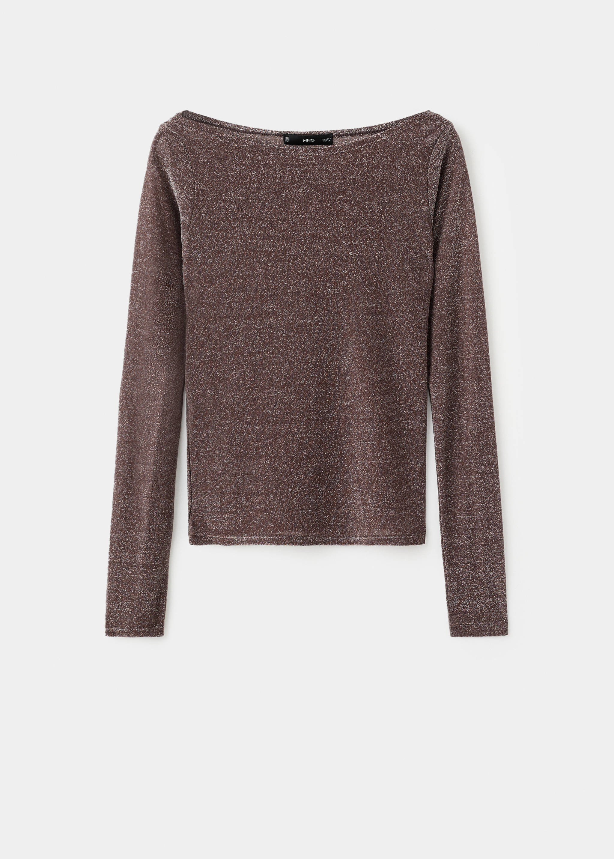 T-shirt brillant col bateau - Article sans modèle