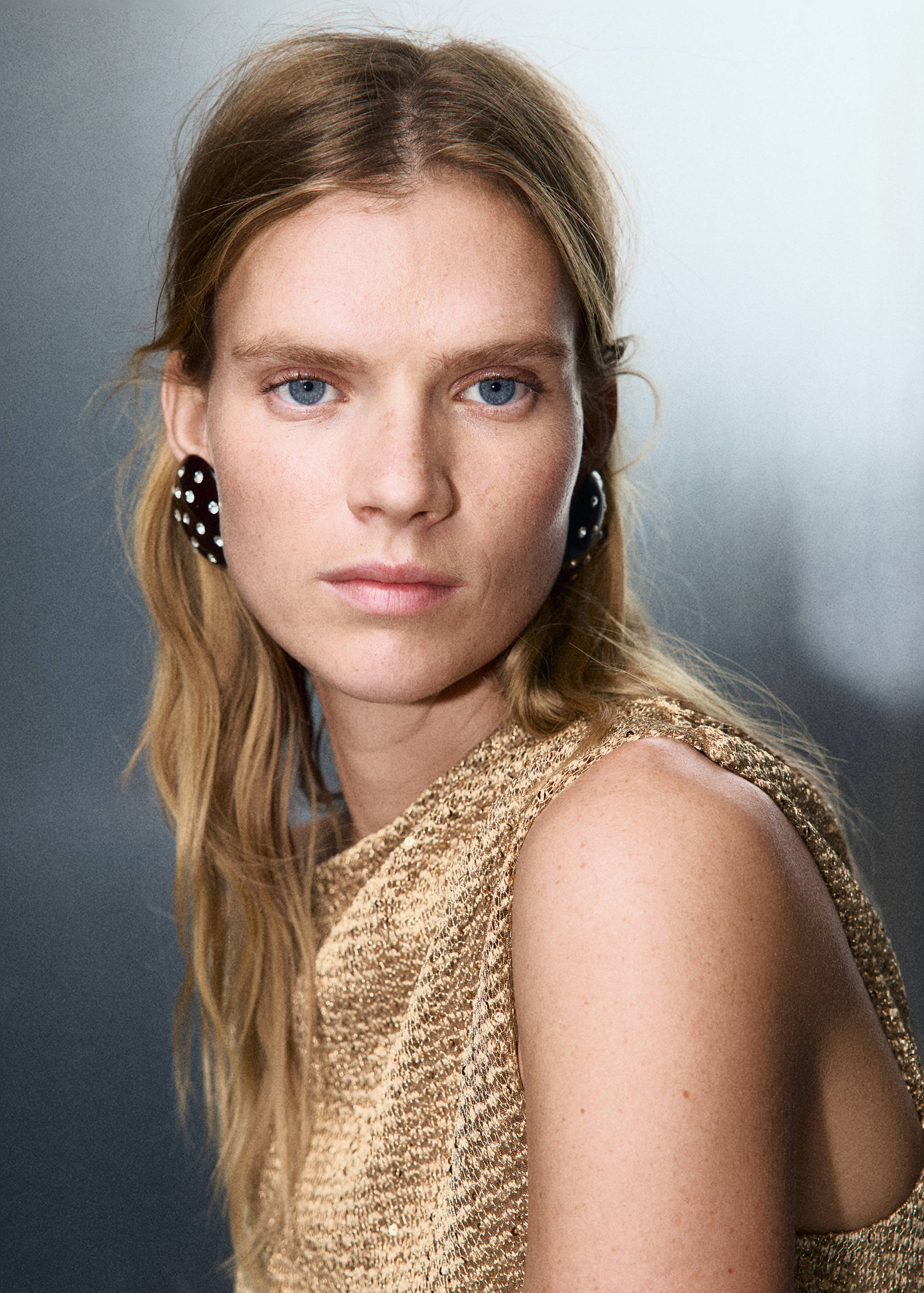 Top asymétrique sequins - Plan moyen