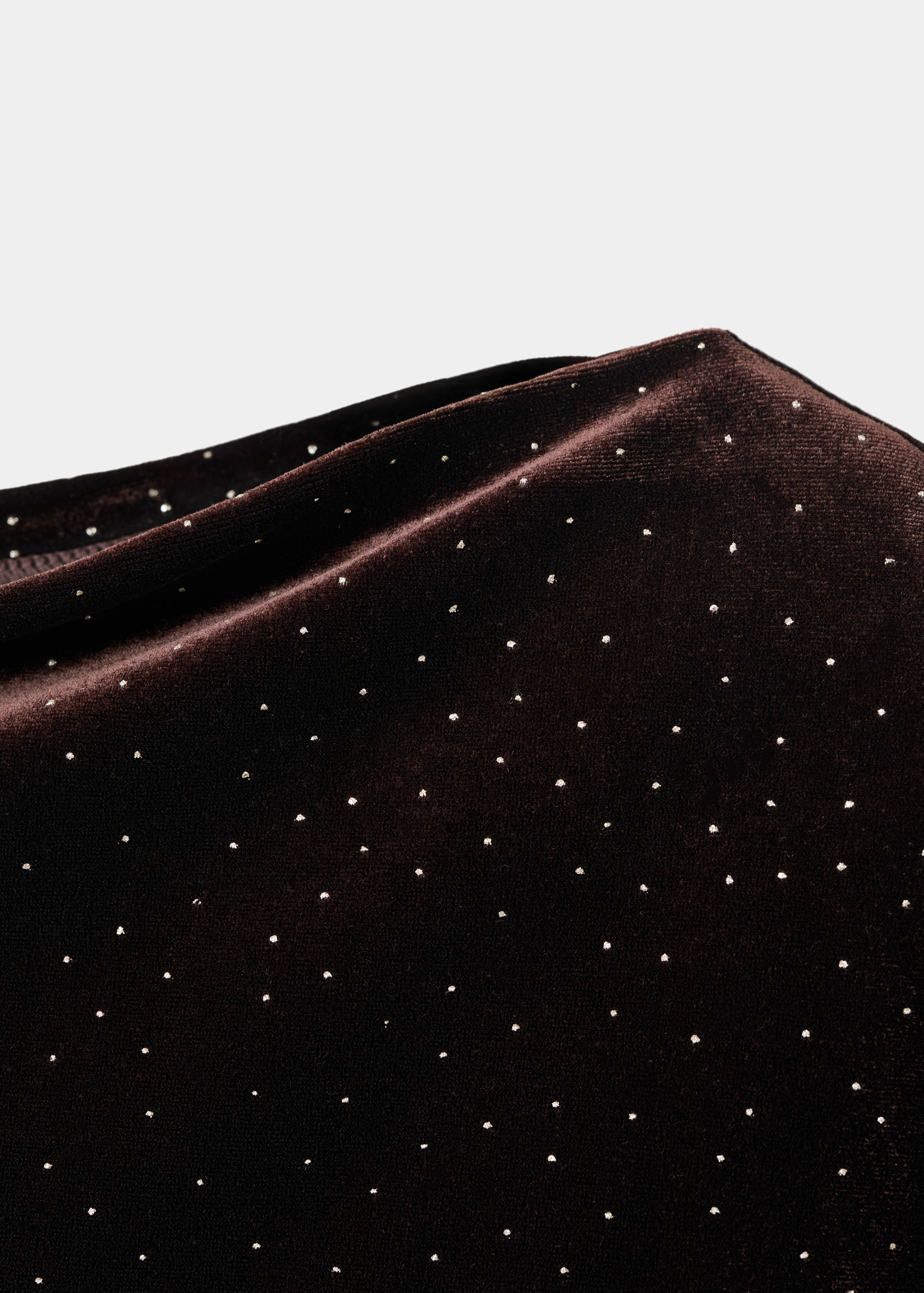 Vestido de veludo assimétrico com brilhos - Pormenor do artigo 8