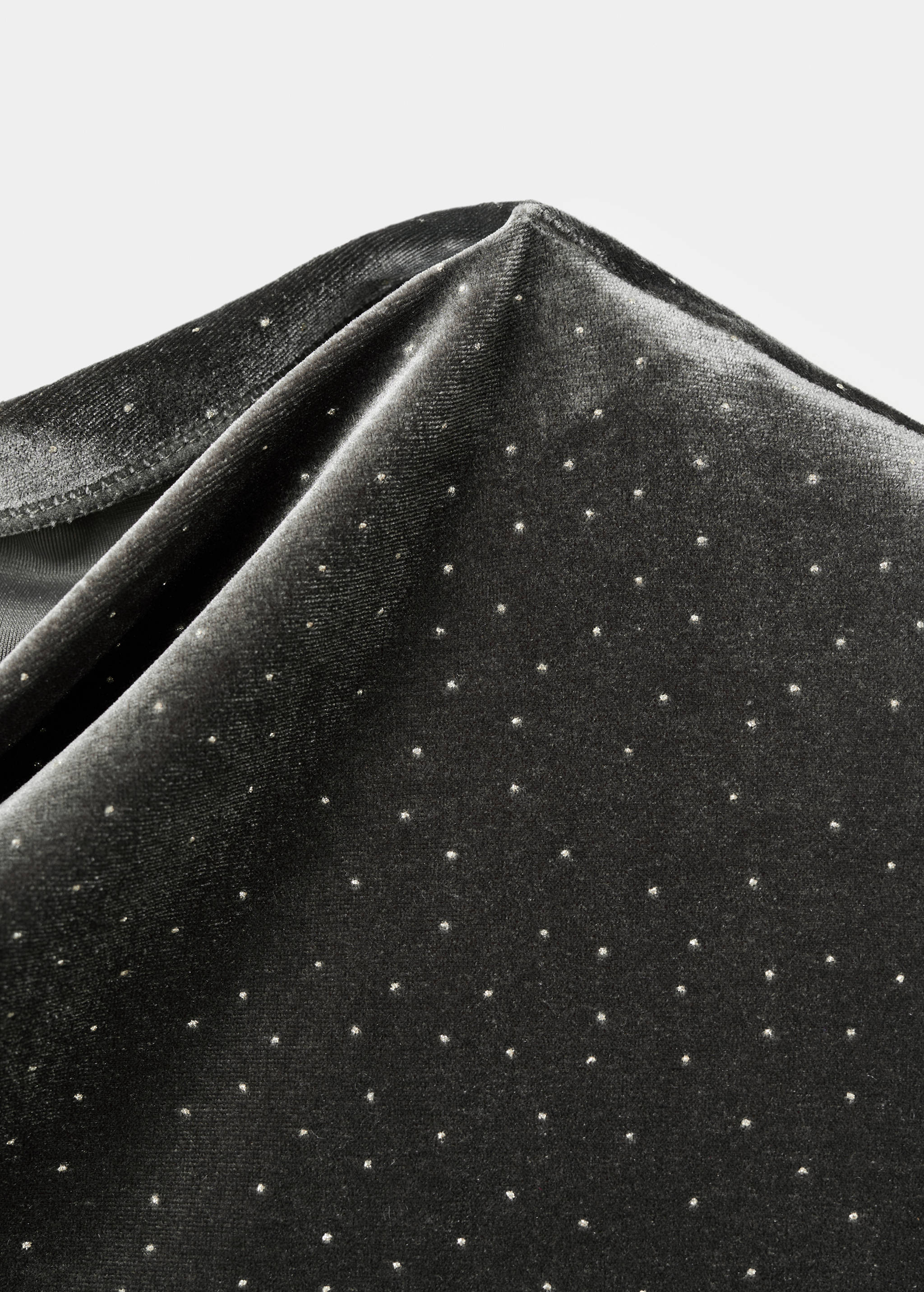 Asymmetrical velvet dress with shiny details - Details of the article 8