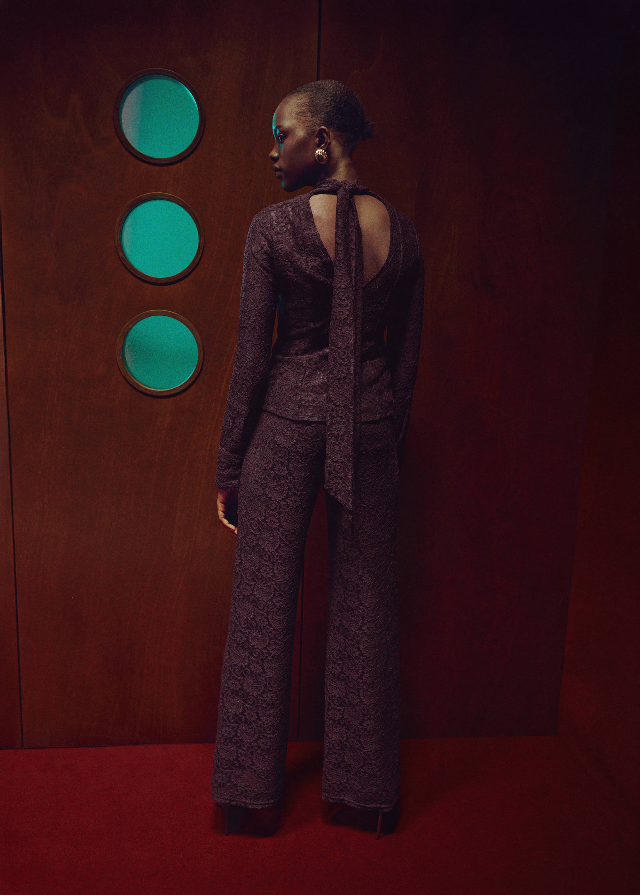 Pantalón recto encaje - Reverso del artículo