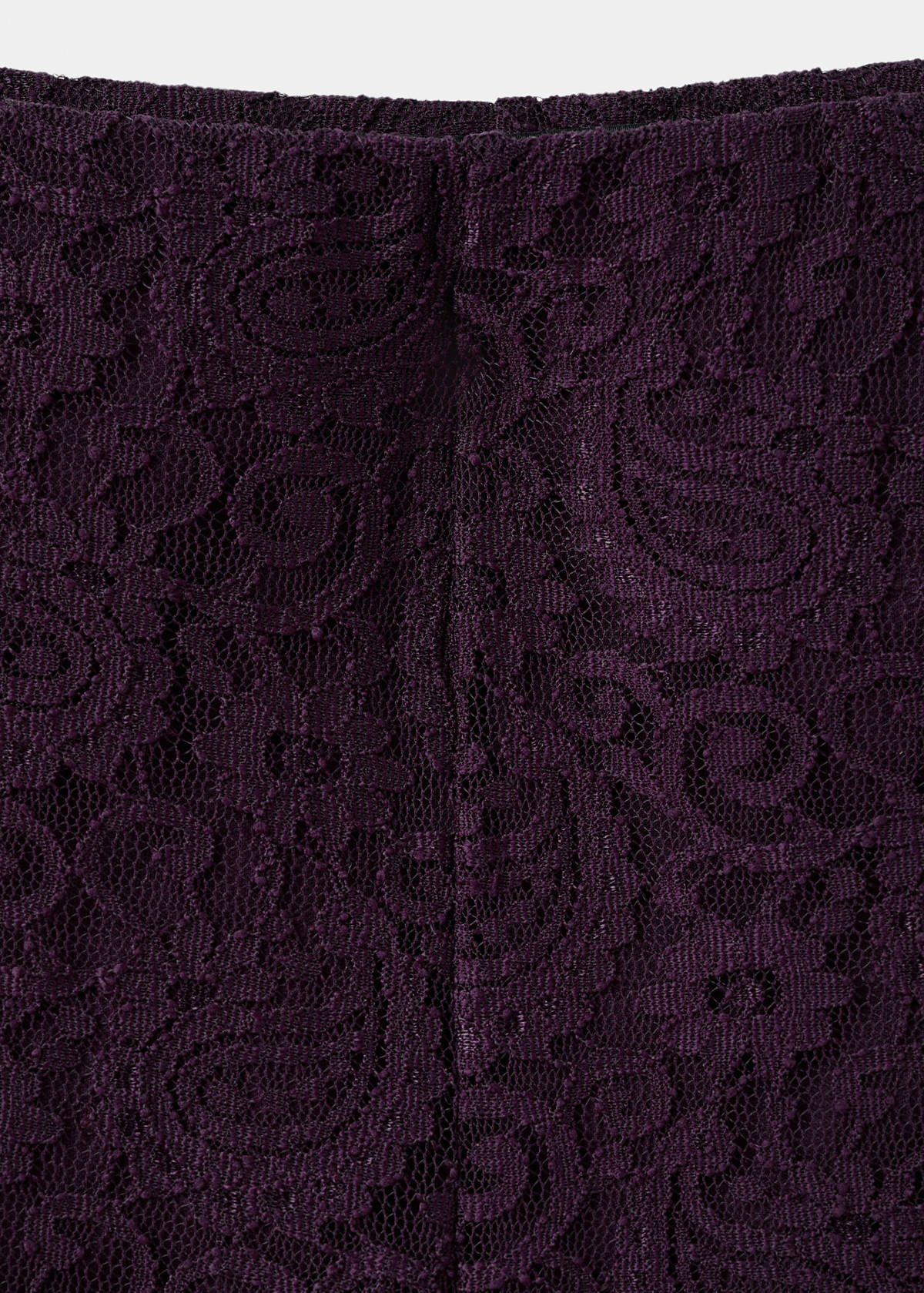 Straight-fit lace trousers — Wine