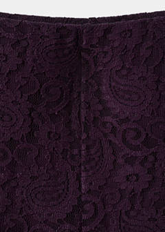Straight-fit lace trousers — Wine 7