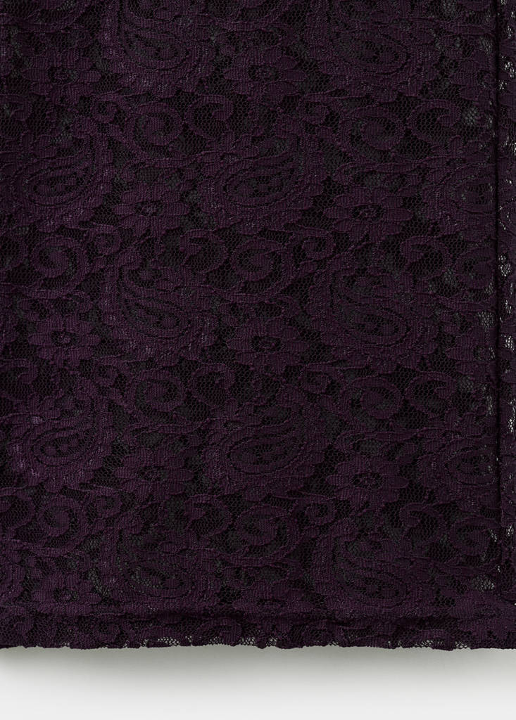 Straight-fit lace trousers — Wine