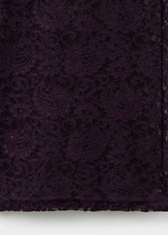 Straight-fit lace trousers — Wine 8
