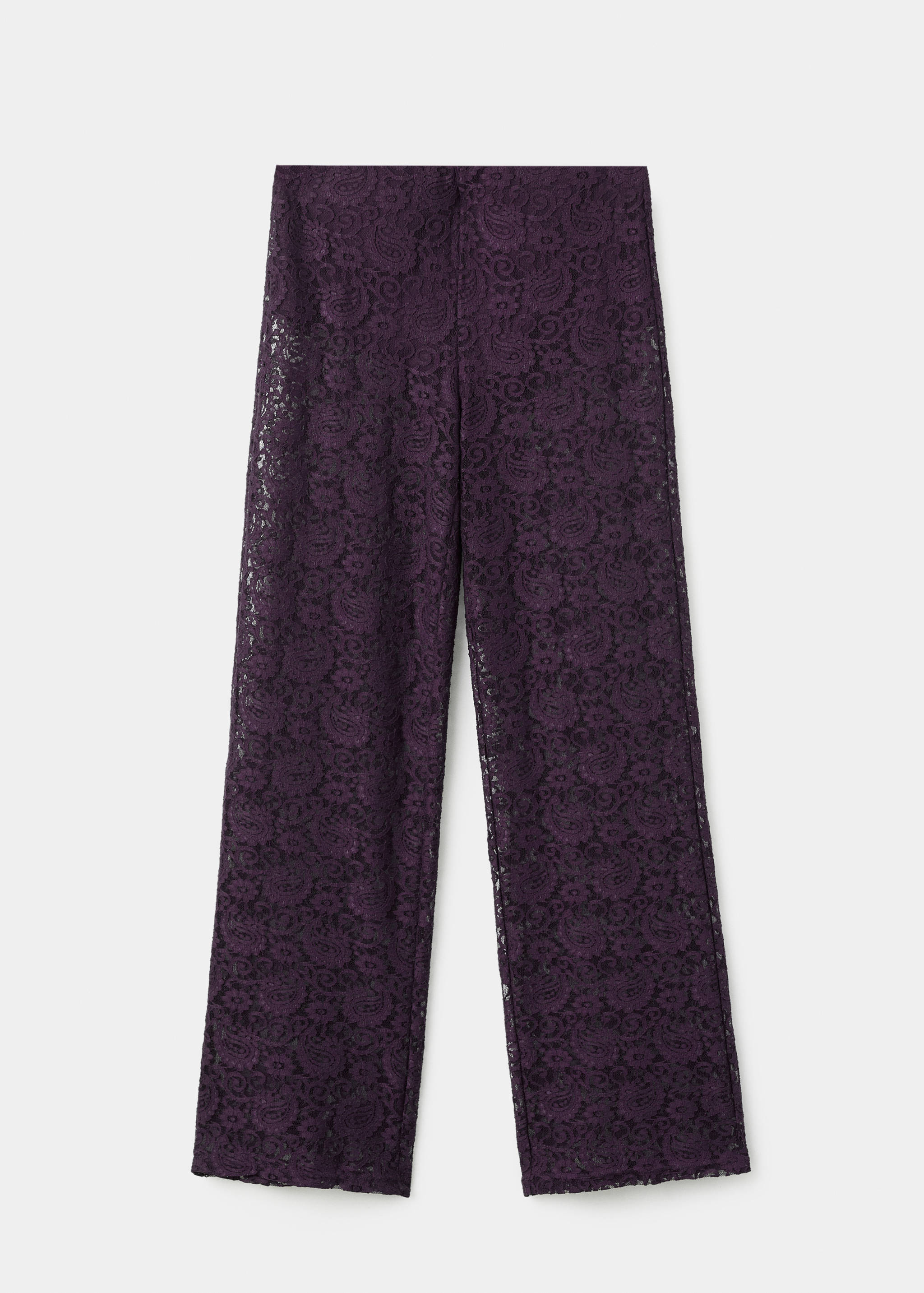Straight-fit lace pants - Article without model