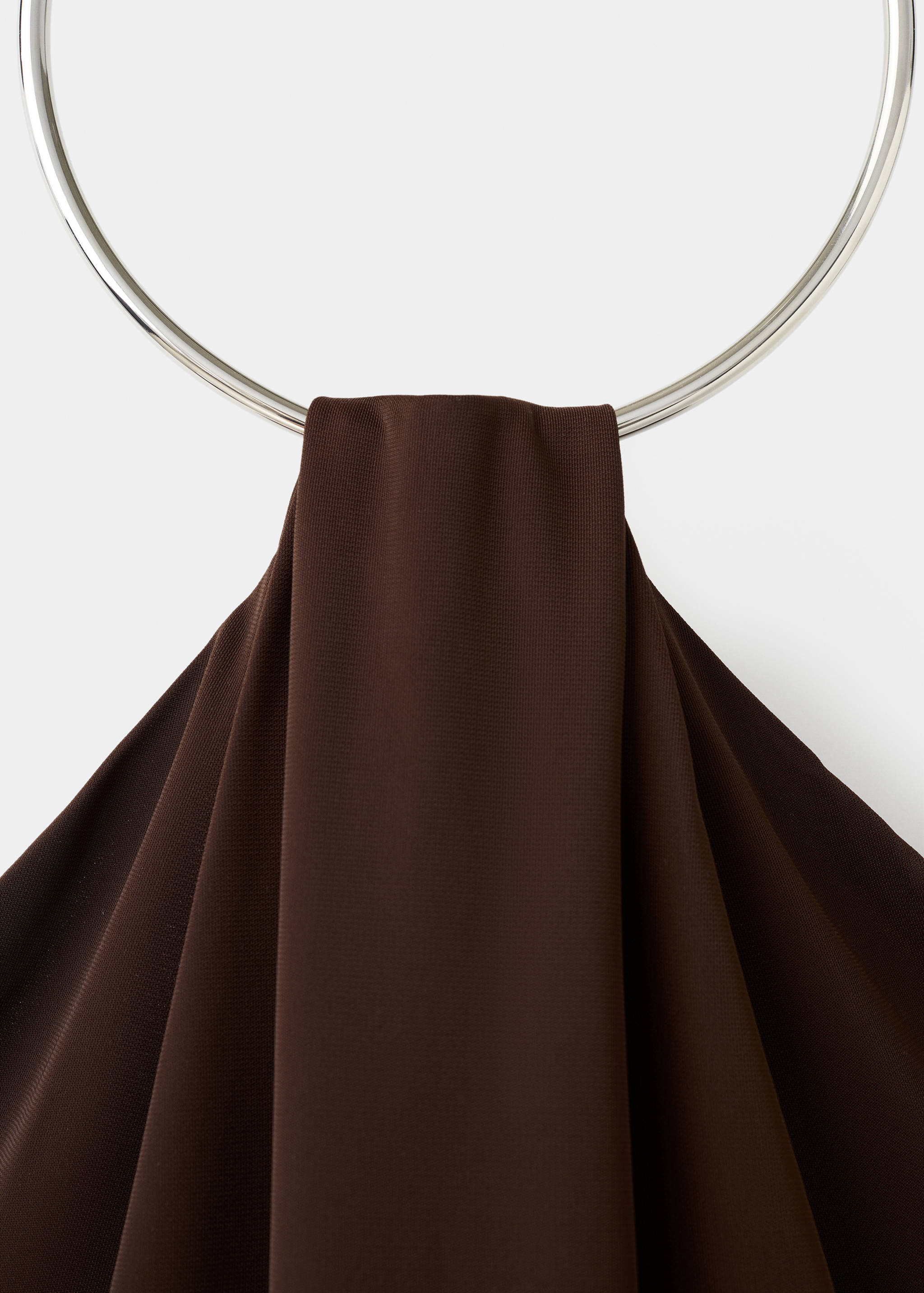 Fine-knit dress with choker collar - Details of the article 0