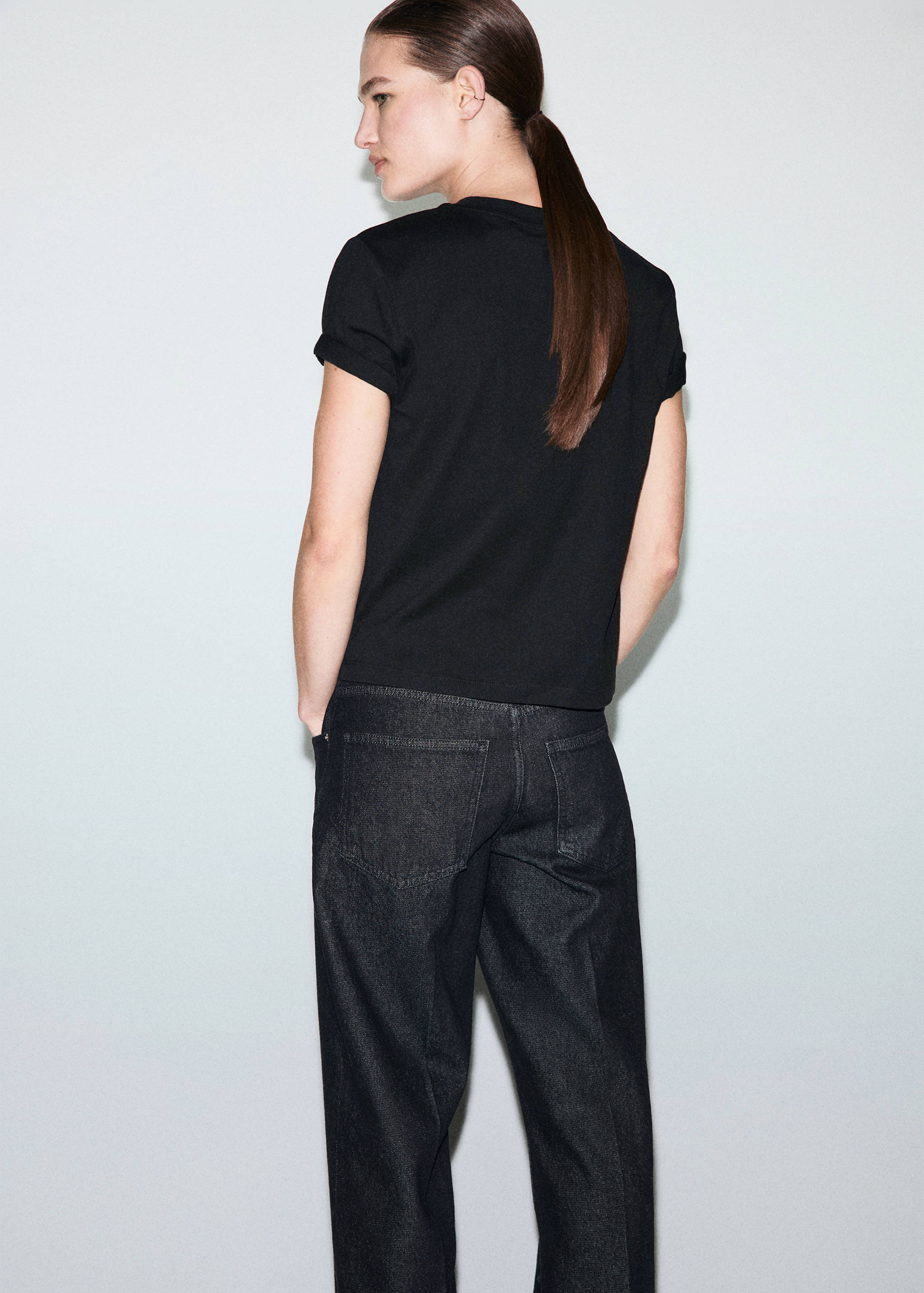 Rhinestone message t-shirt - Reverse of the article