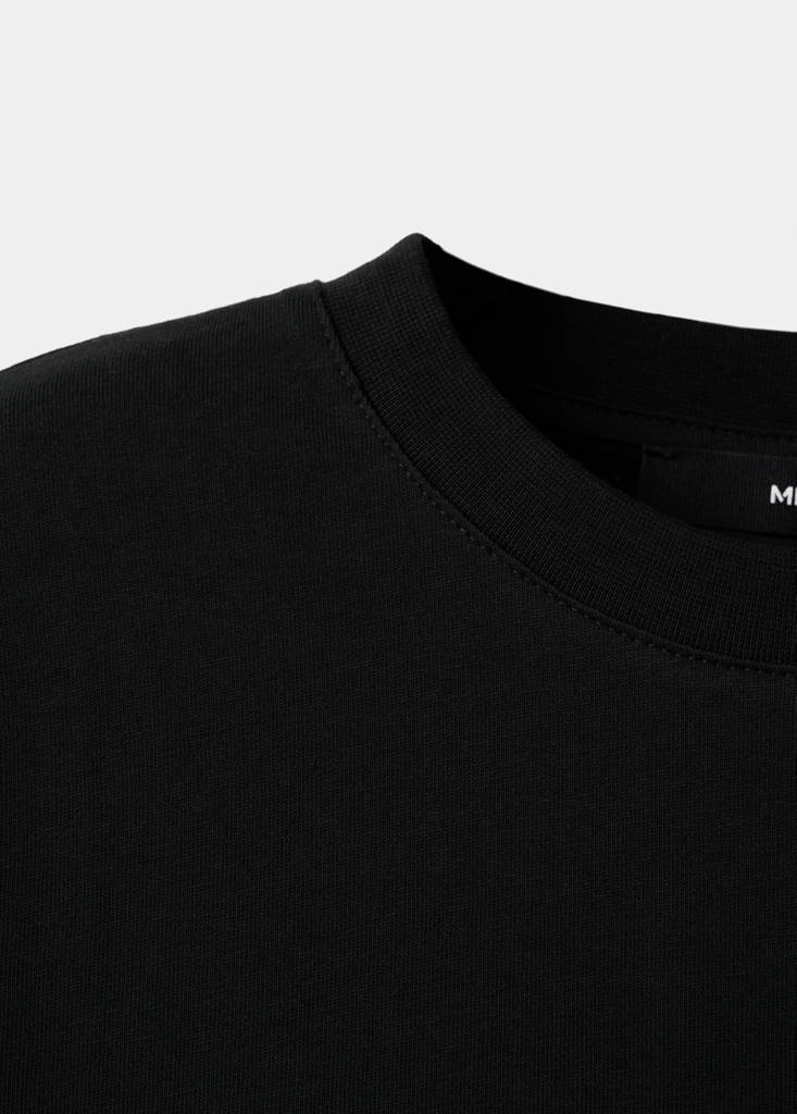 Rhinestone message t-shirt — Black