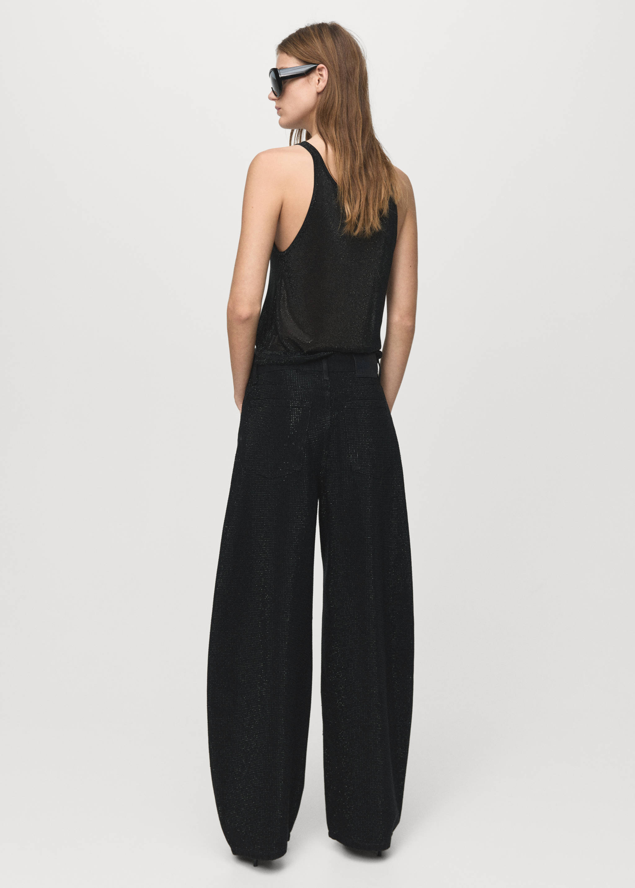 Balloon jeans with rhinestones - Reverse of the article