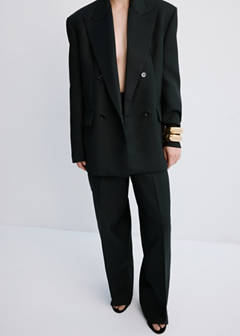 Wool-blend suit trousers — Black 8