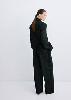 Wool-blend suit trousers — Black 10