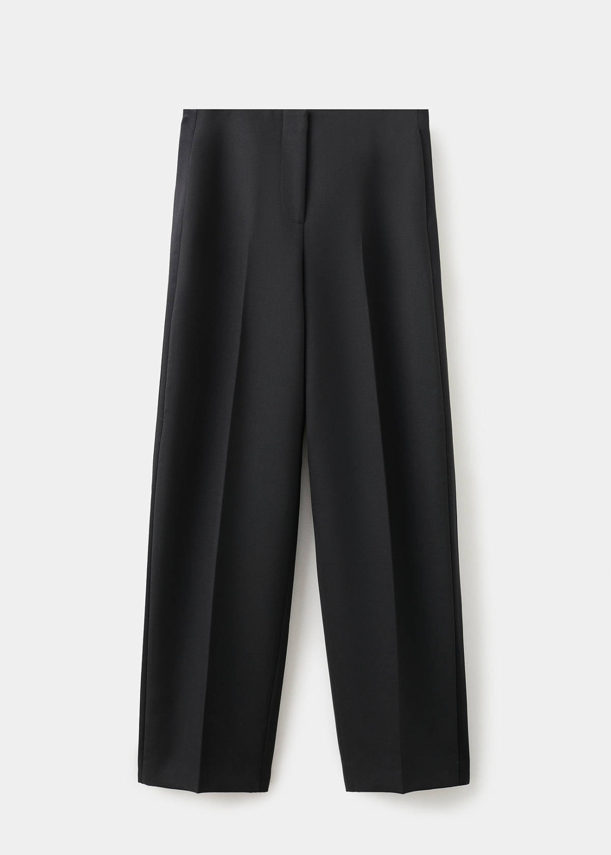 Wool-blend suit trousers — Black