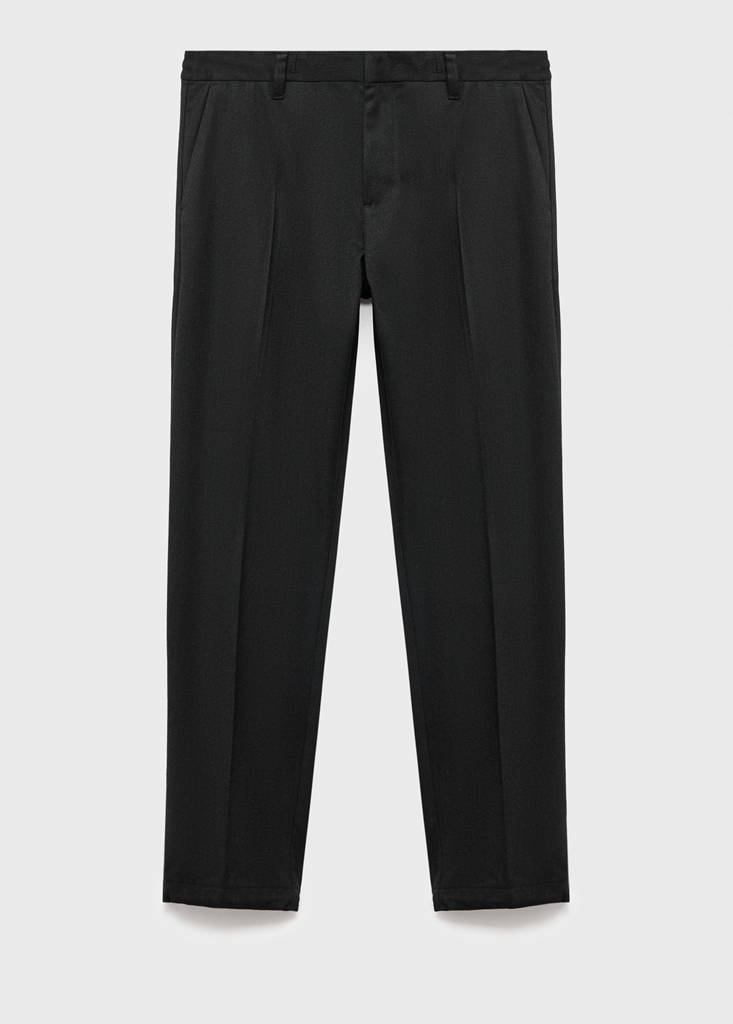 Slim-fit Thermolite® flannel trousers — Dark Heather Grey