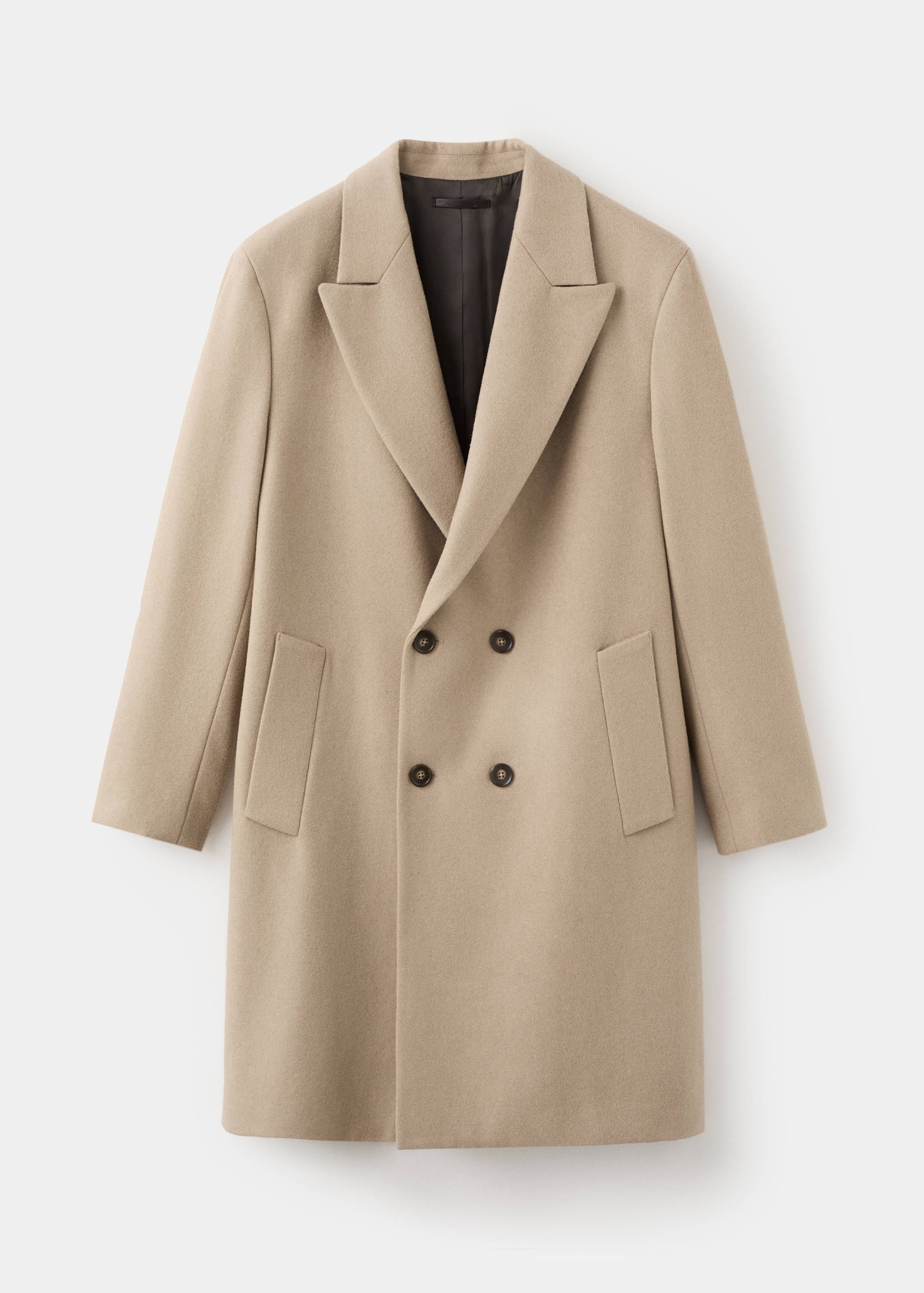 Manteau long à boutonnage croisé laine - Article sans modèle