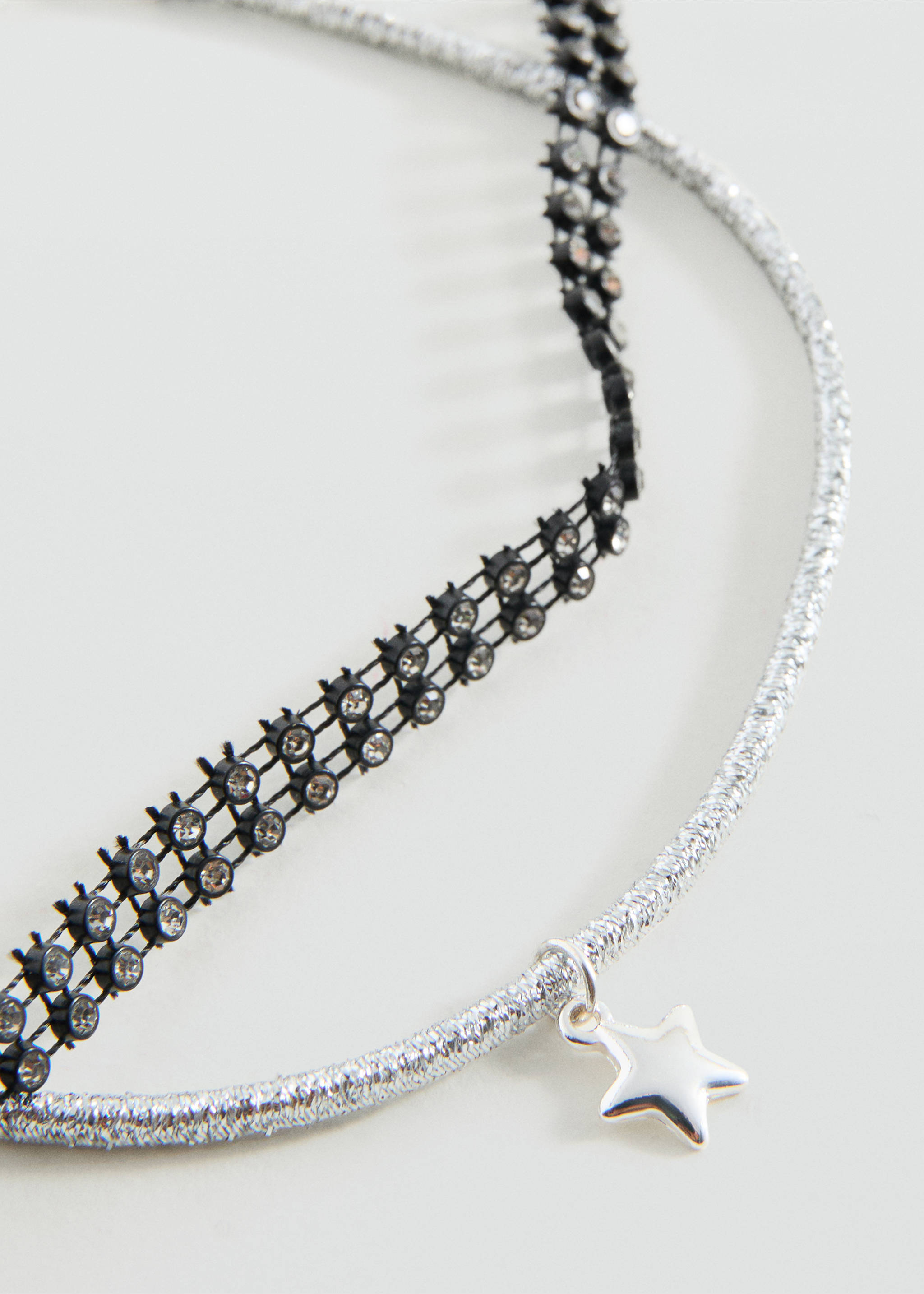 Pack 2 chokers - Plano medio, Negro. Ref: 17049210-00.