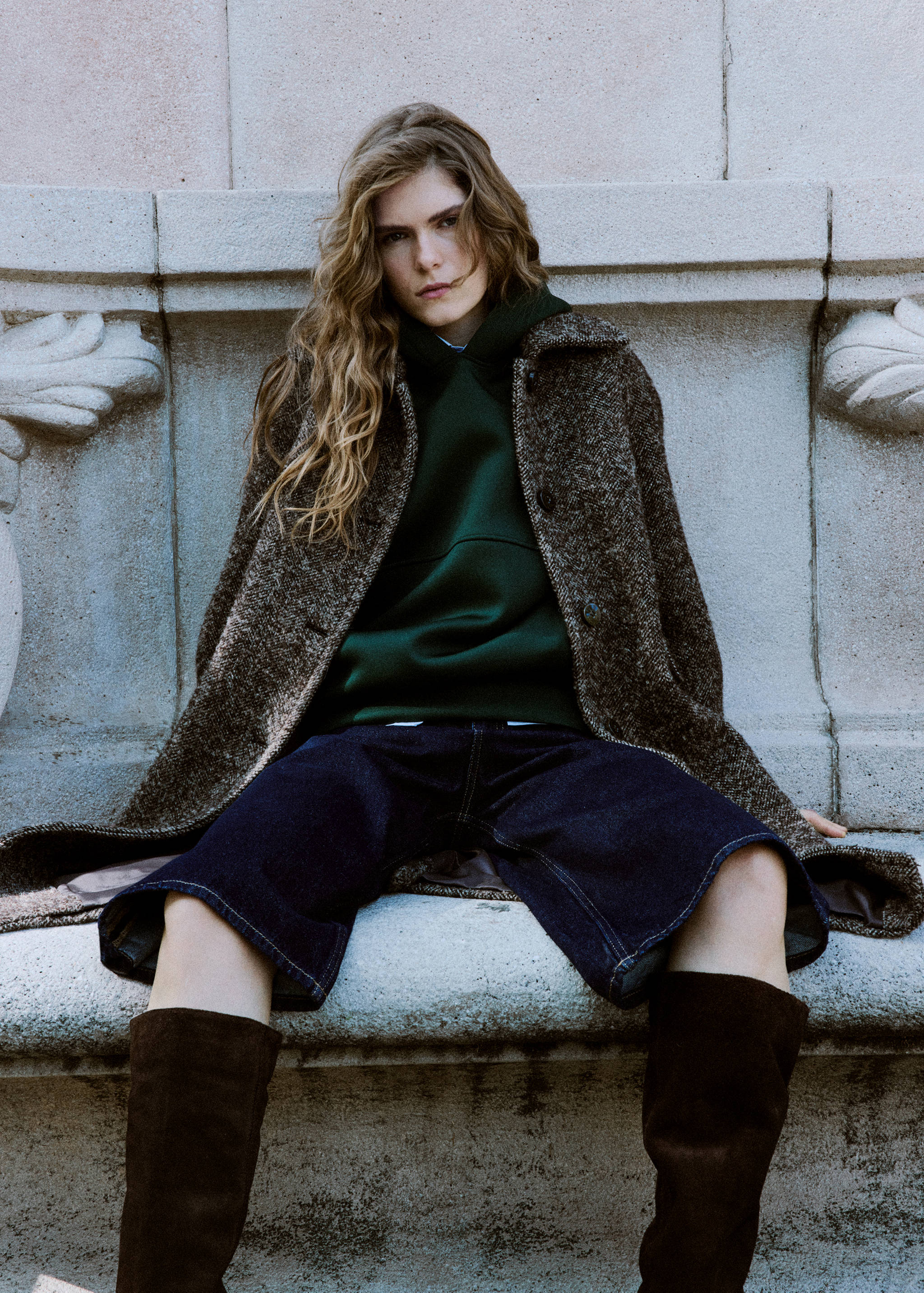 Oversized hoodie - Overzichtstekening