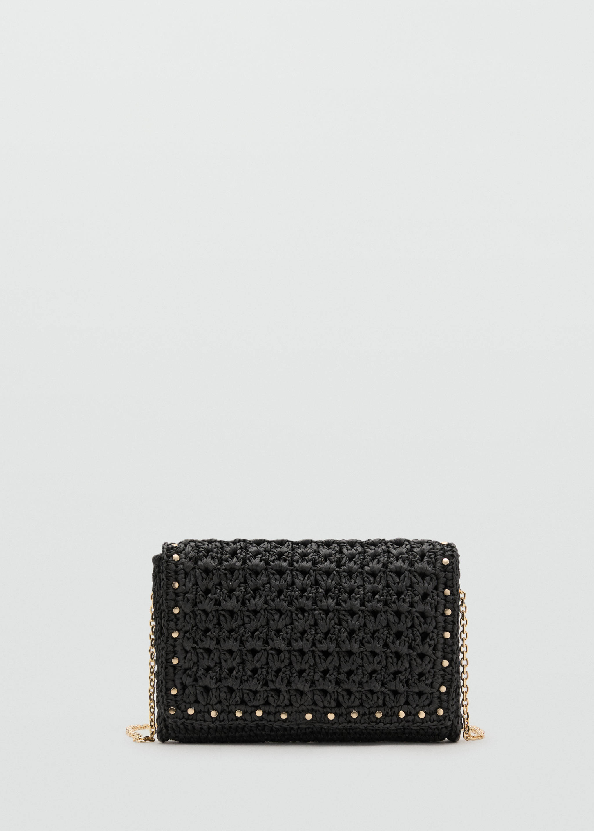 Natural fibre shoulder bag with studs - Article without model