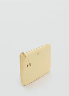 Zipped nylon cosmetics bag — Pastel Yellow 2