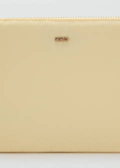 Zipped nylon cosmetics bag — Pastel Yellow 3