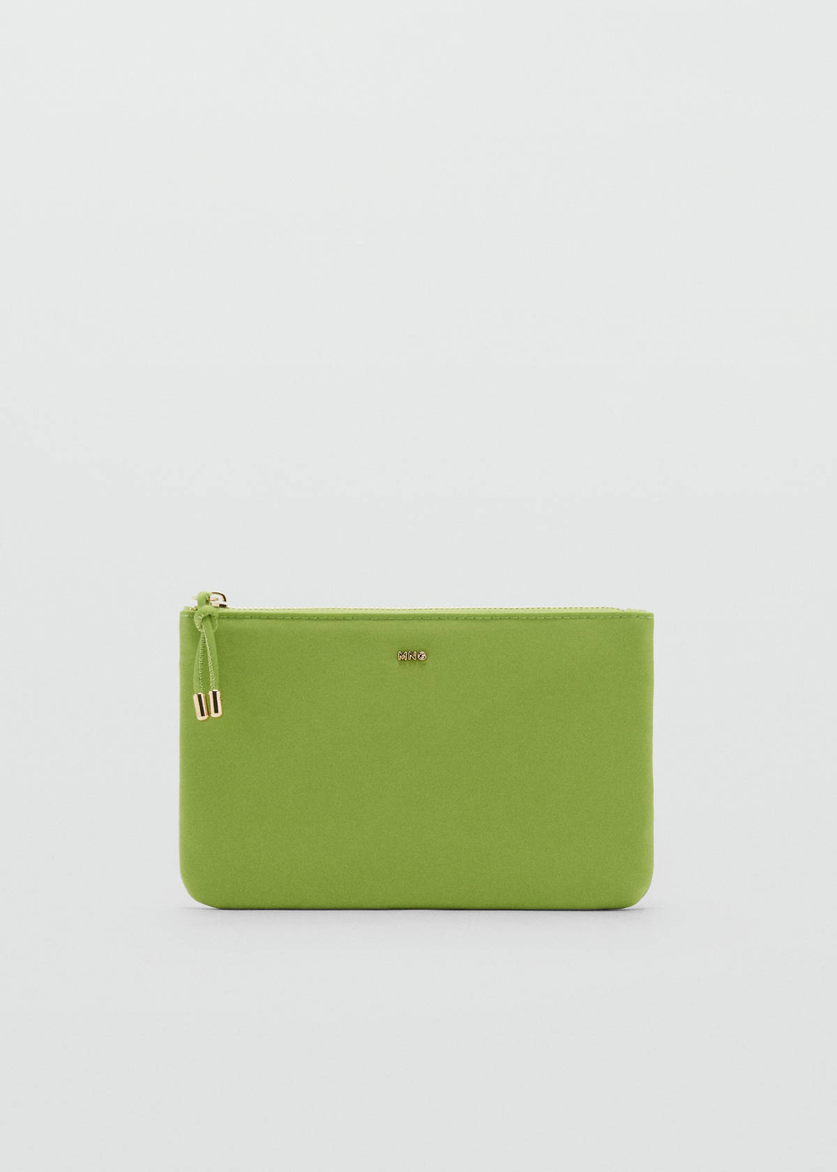 Zipped nylon cosmetics bag — Lime