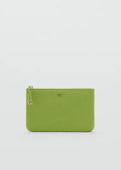 Zipped nylon cosmetics bag — Lime 1