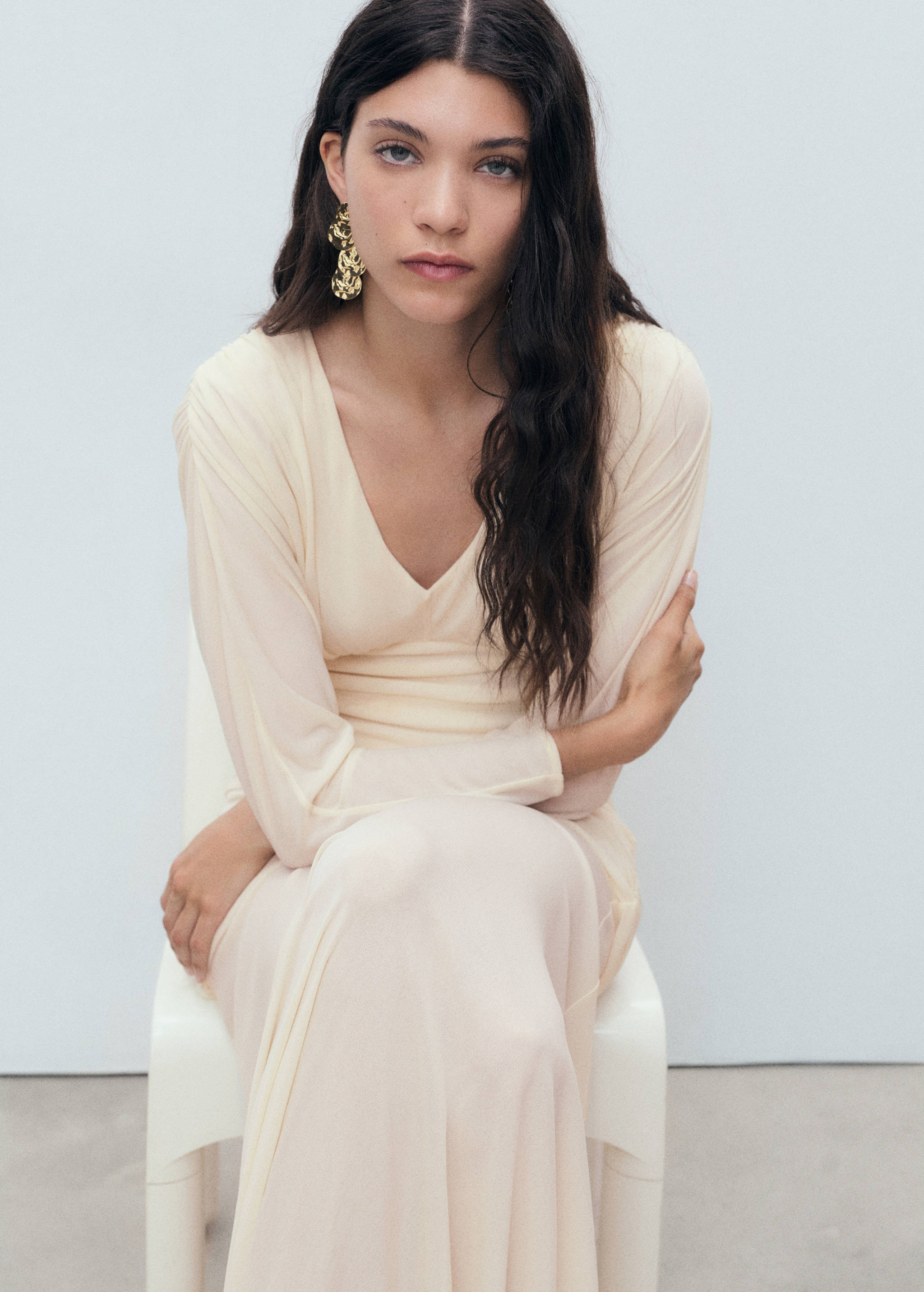 Long draped dress - Details of the article 2