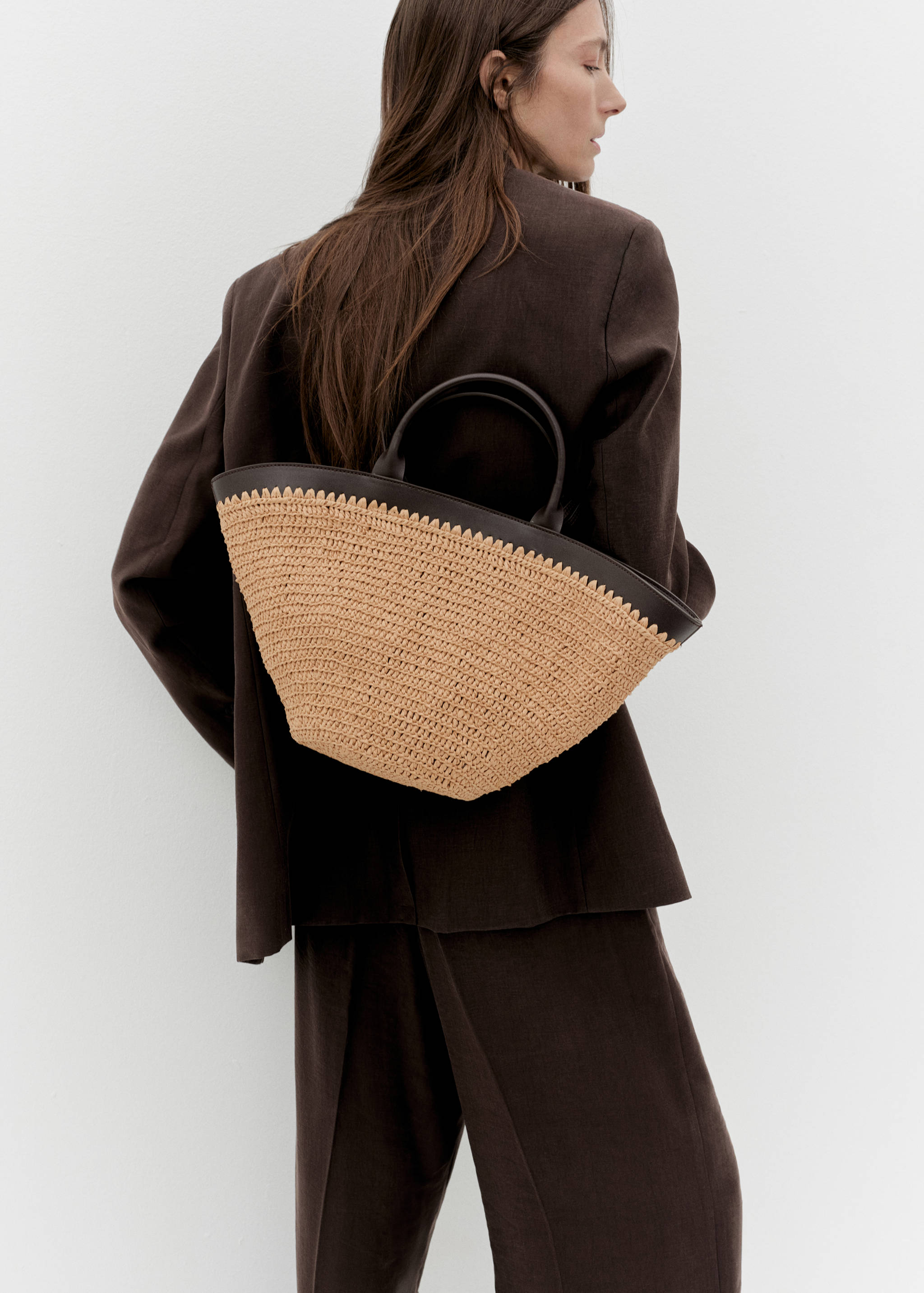Grote tas met dubbele hengsels van natuurvezel - Detail van het artikel 9