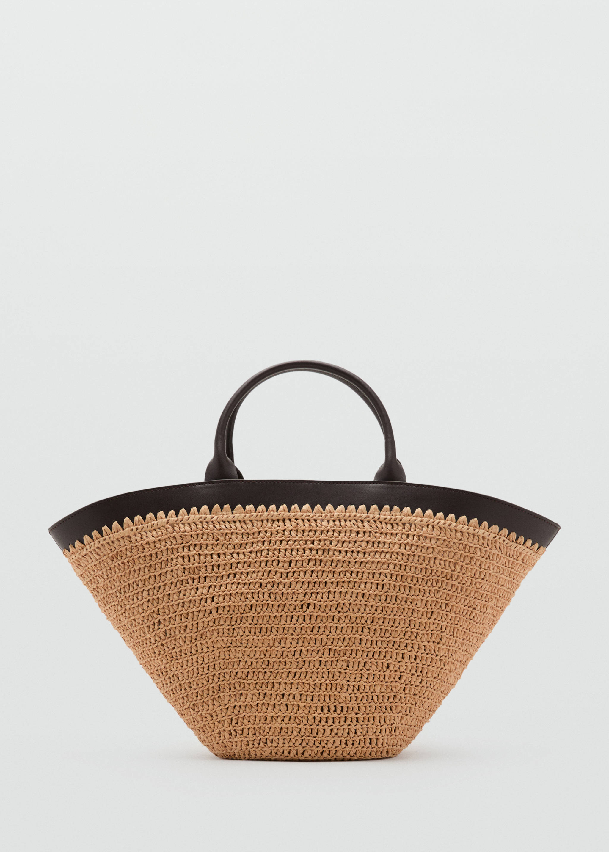 Grote tas met dubbele hengsels van natuurvezel - Artikel zonder model