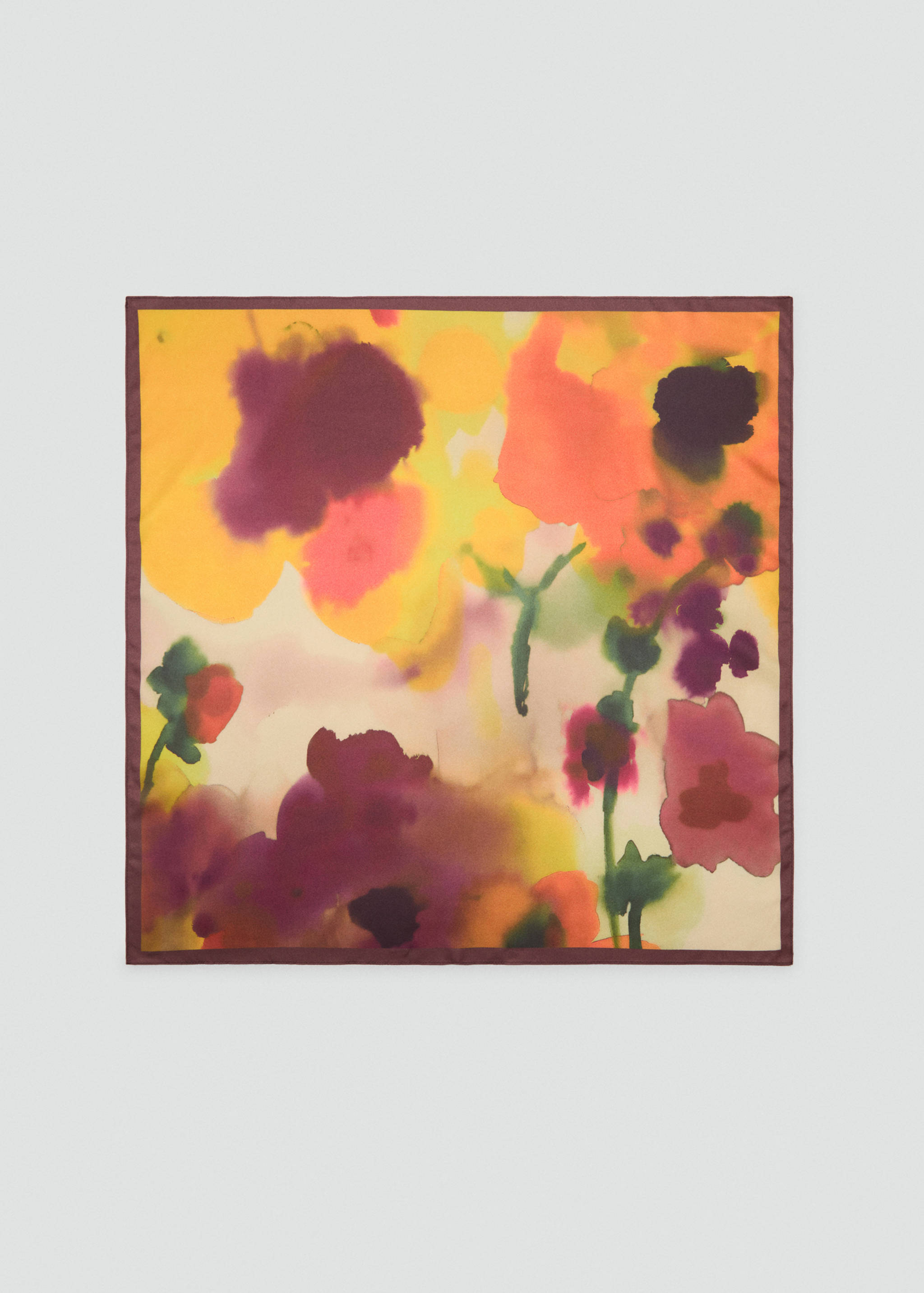 플로럴 프린트 스카프 - 모델 없는 상품