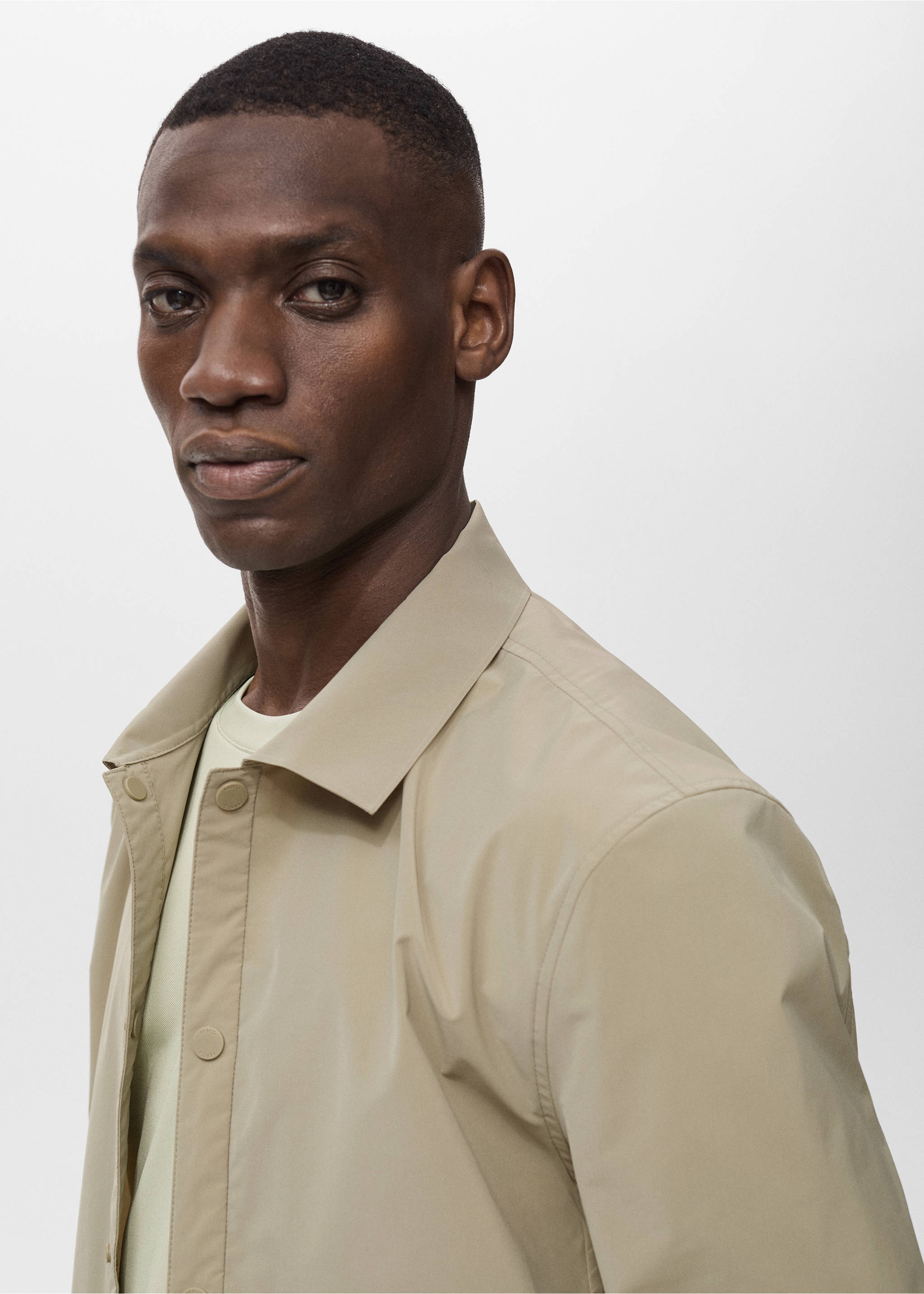 Water-repellent COOLMAX® jacket - Details of the article 1, Khaki. Ref: 17051130-00.