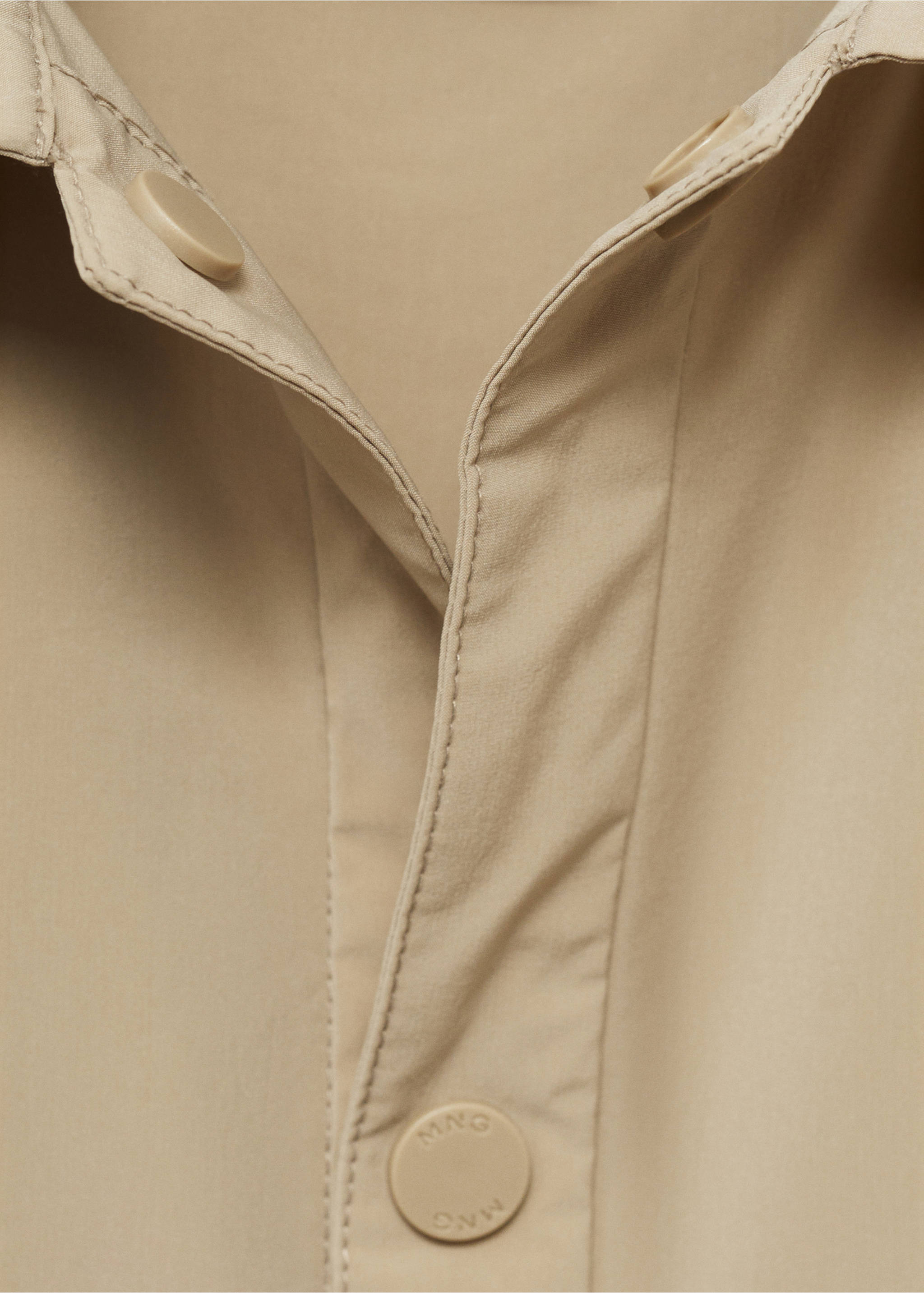 Water-repellent COOLMAX® jacket - Details of the article 8, Khaki. Ref: 17051130-00.