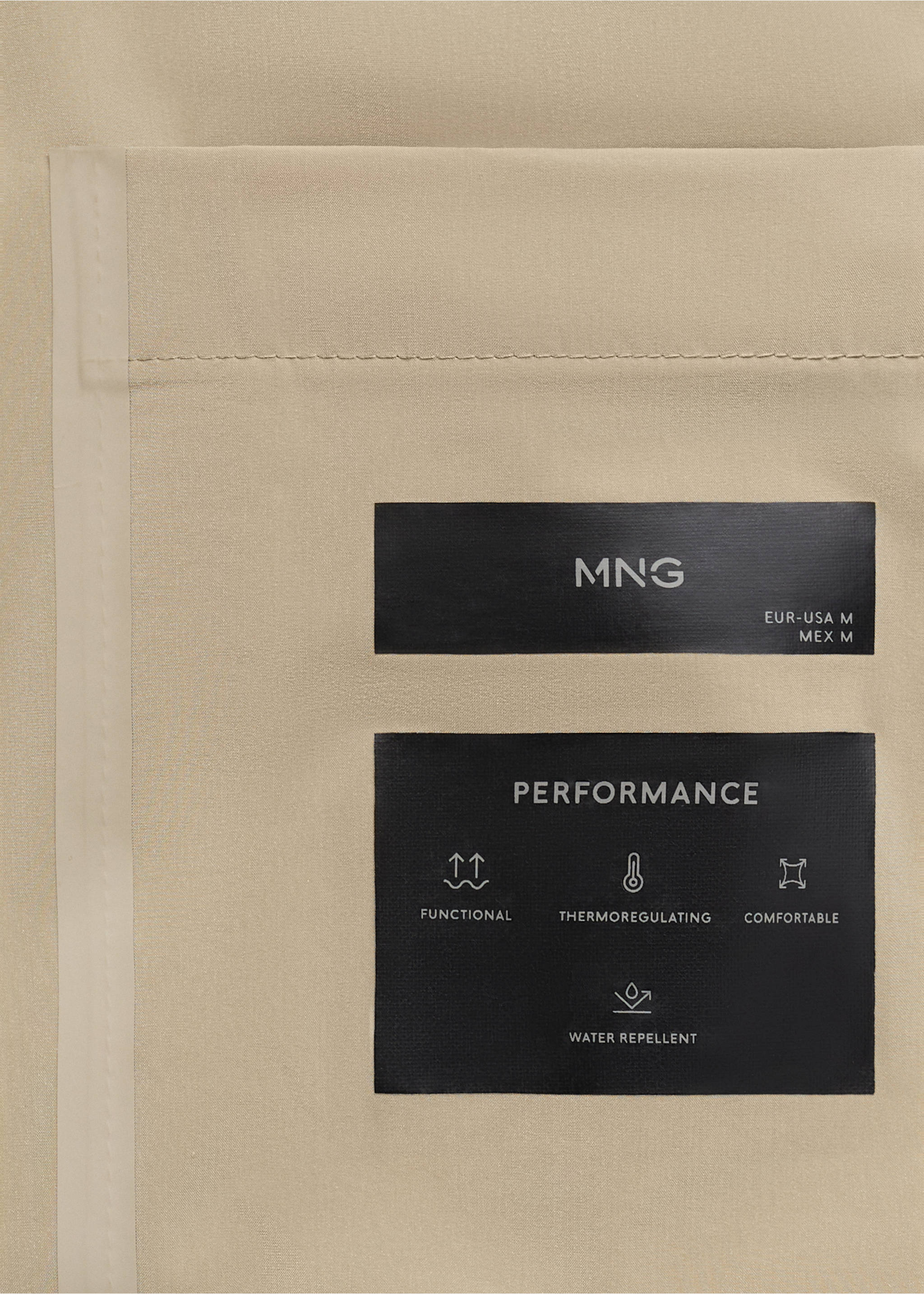 Water-repellent COOLMAX® jacket - Details of the article 0, Khaki. Ref: 17051130-00.