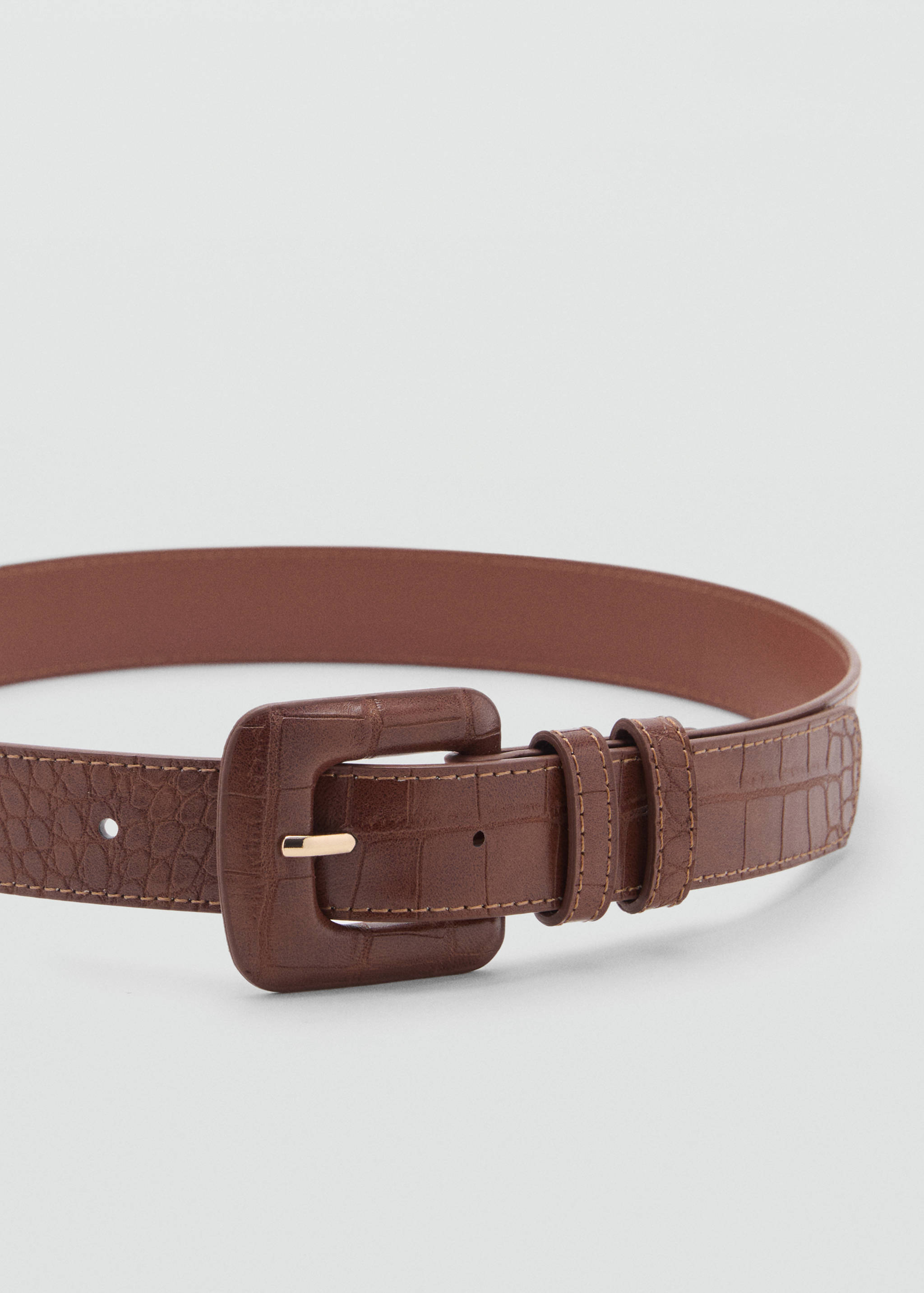 Crocodile-effect belt - Medium plane