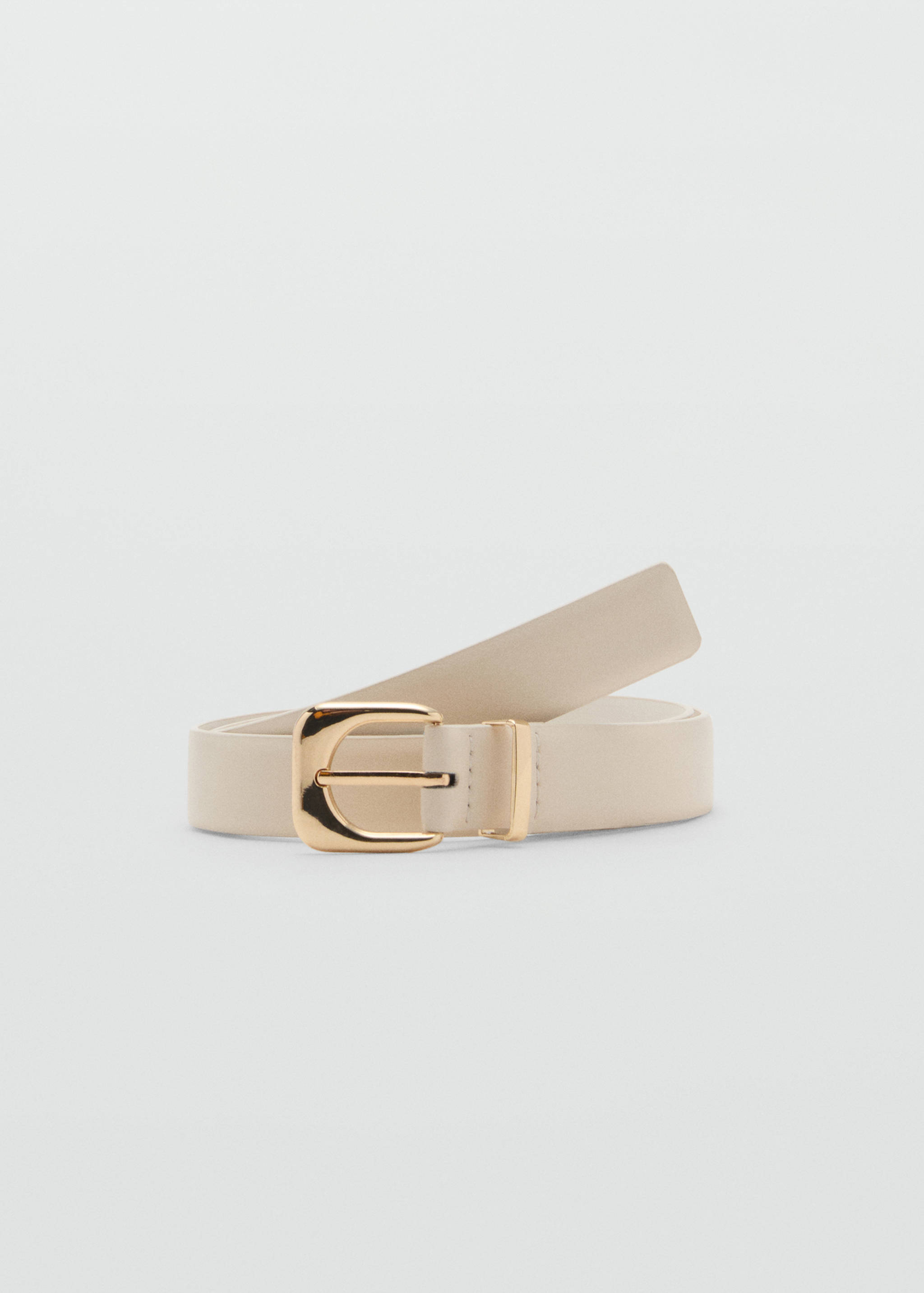 Faux-leather belt with buckle - Article without model