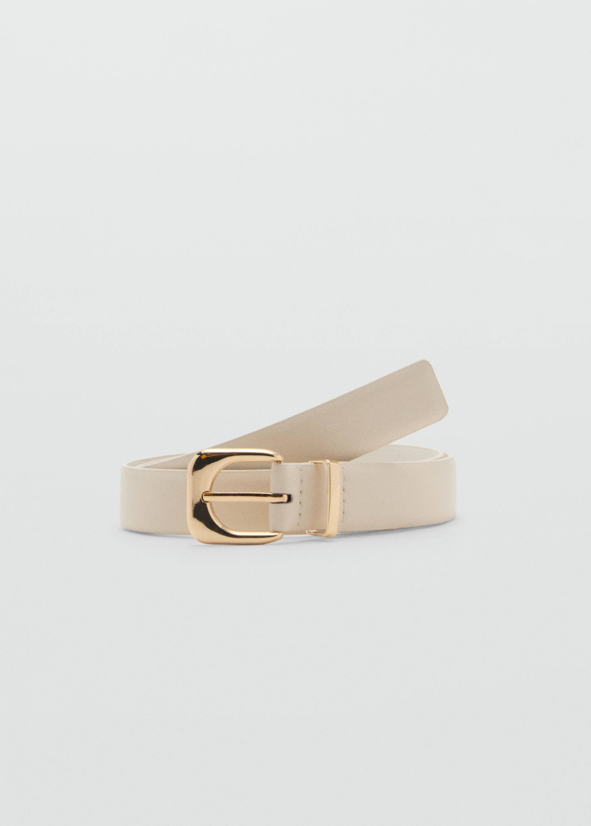 Faux-leather belt with buckle - Article without model