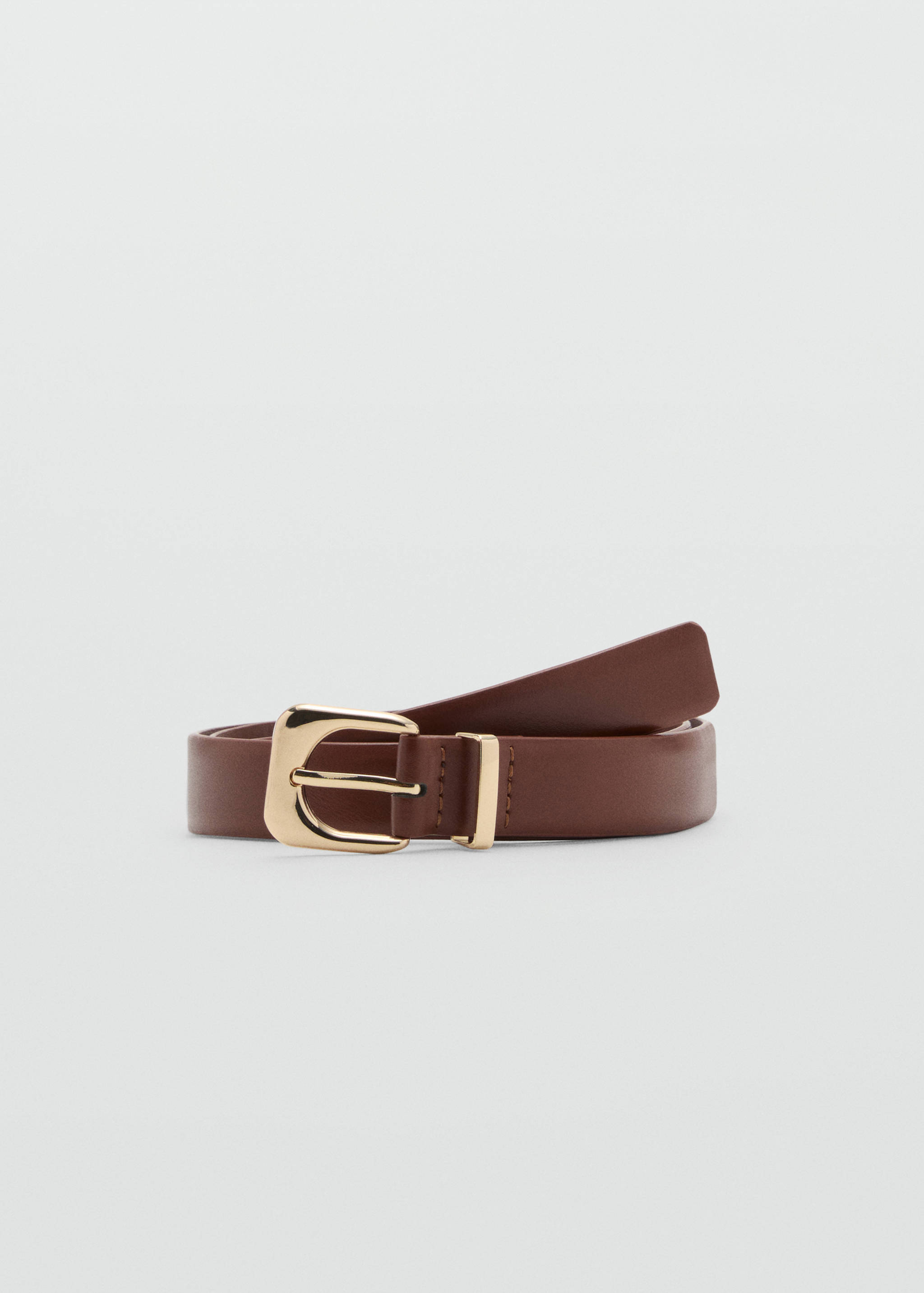 Faux-leather belt with buckle - Article without model