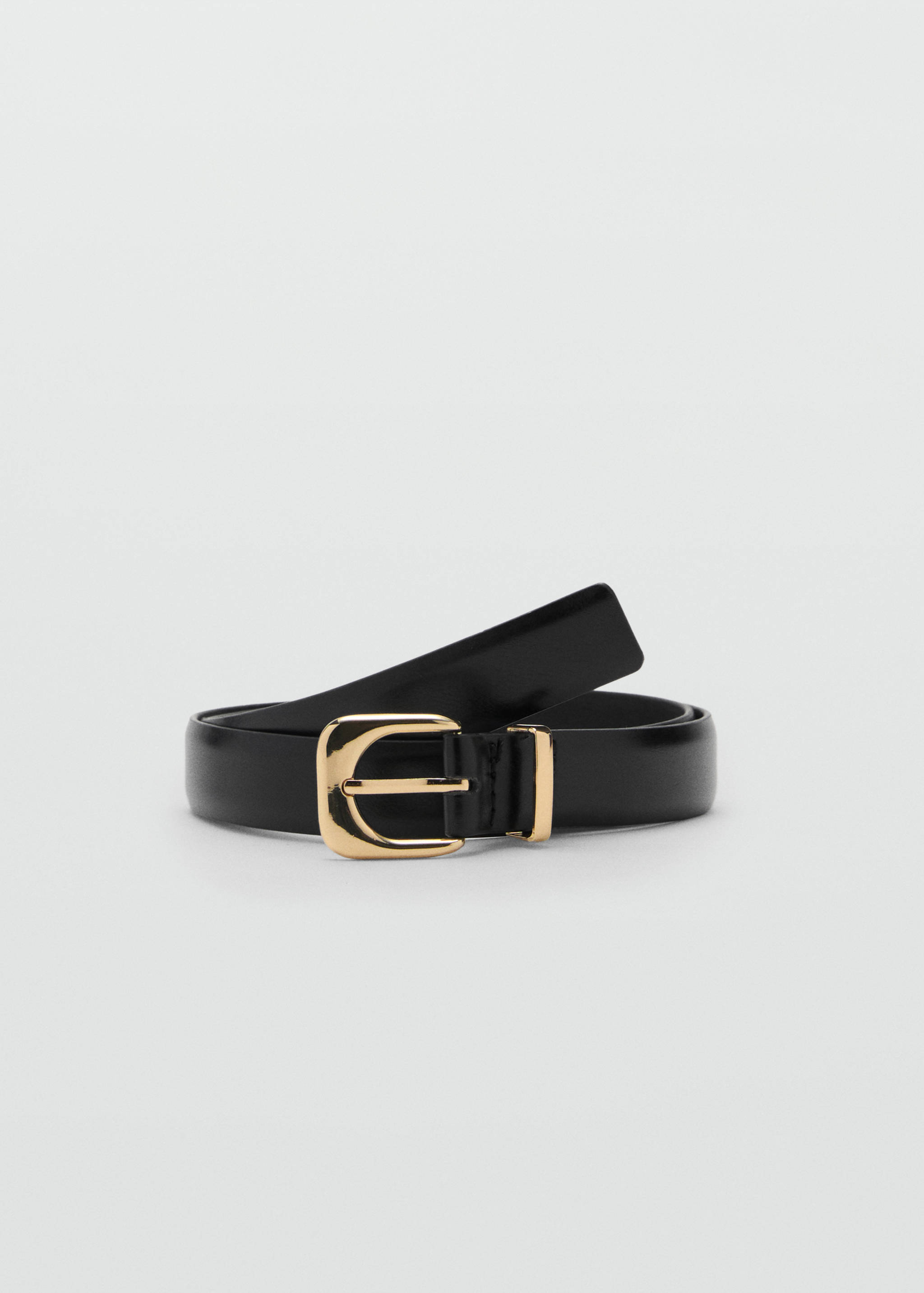 Faux-leather belt with buckle - Article without model