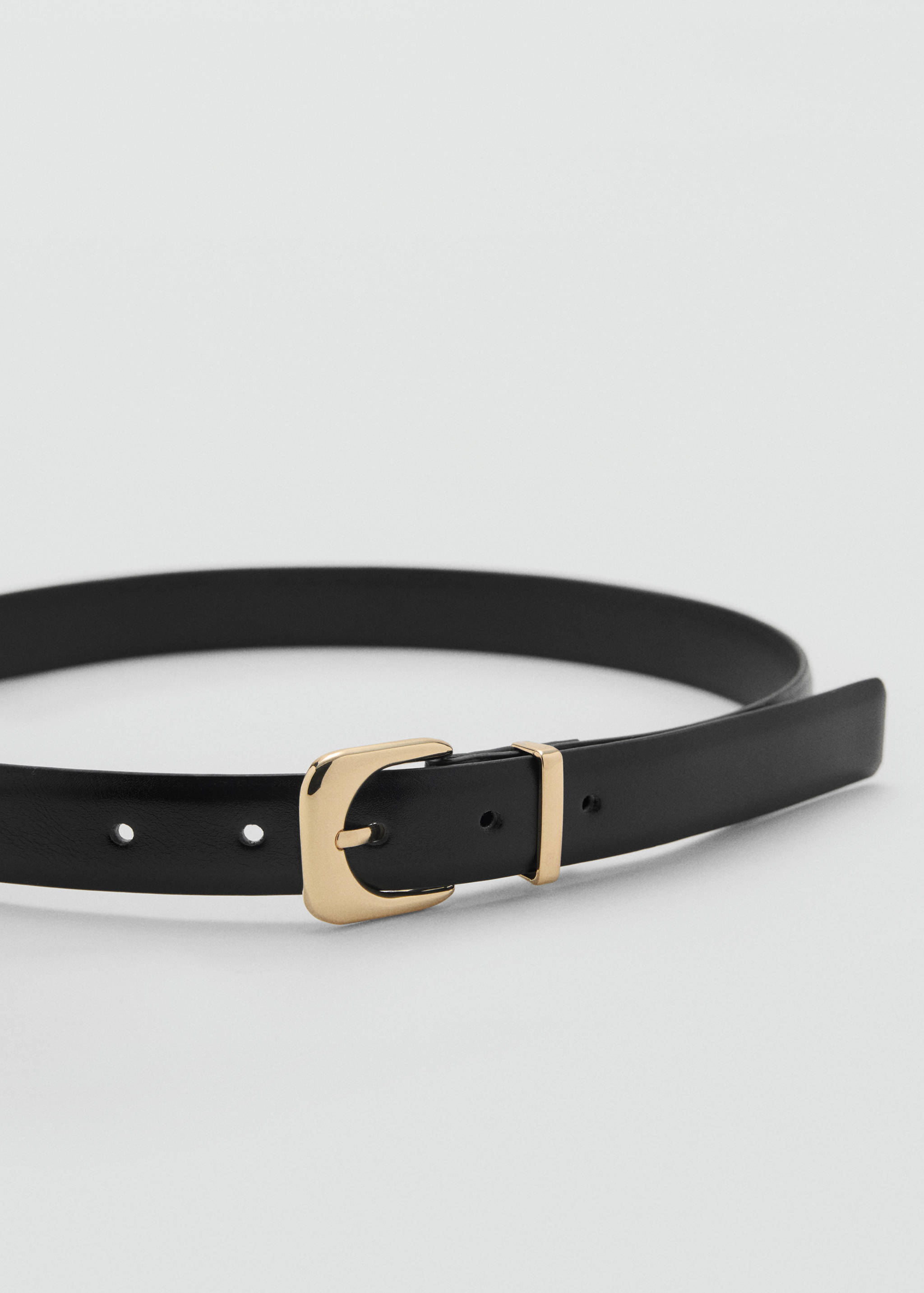 Faux-leather belt with buckle - Medium plane